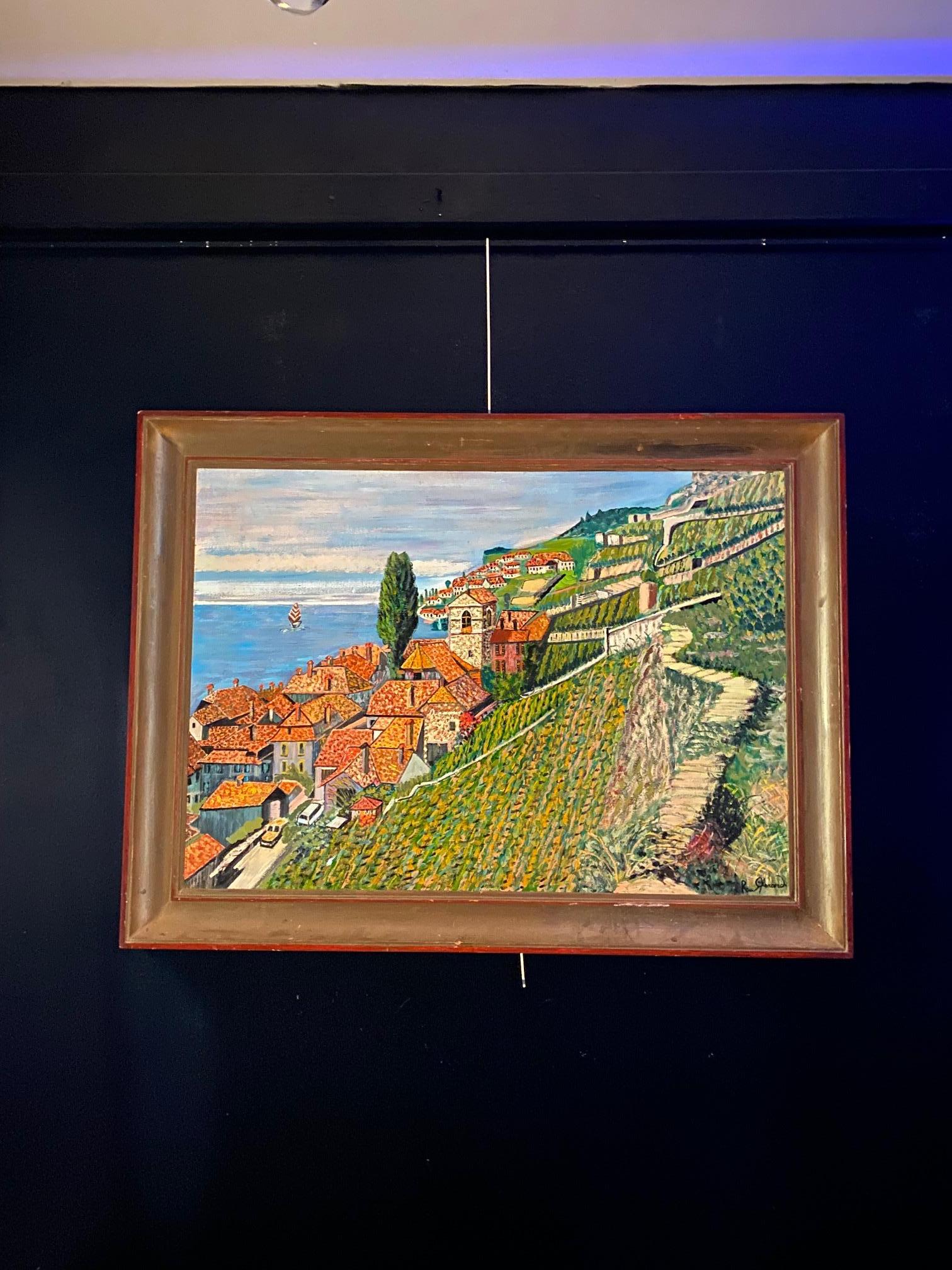 Saint Saphorin, Svizzera di Roberto Gherardi - Olio su tela 82x116 cm 2