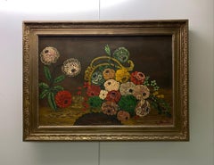 Nature morte à l'école Flemish par Roberto Gherardi - Huile sur bois 47x69 cm