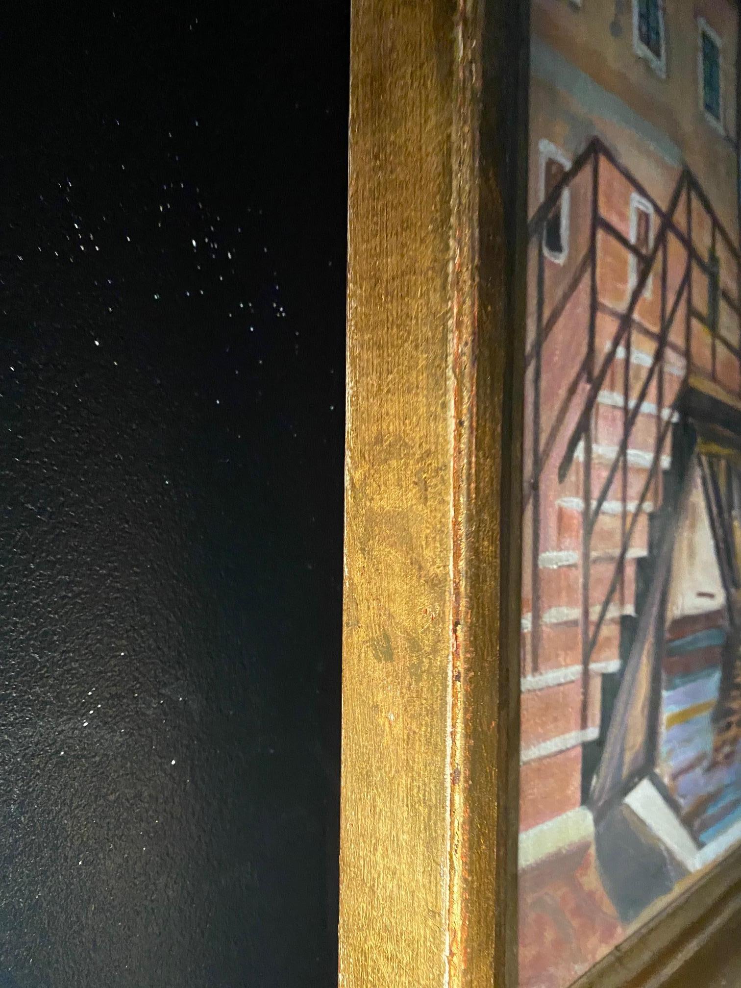 Venise, les Gondoles de Roberto Gherardi - Huile sur toile 51x68 cm en vente 6