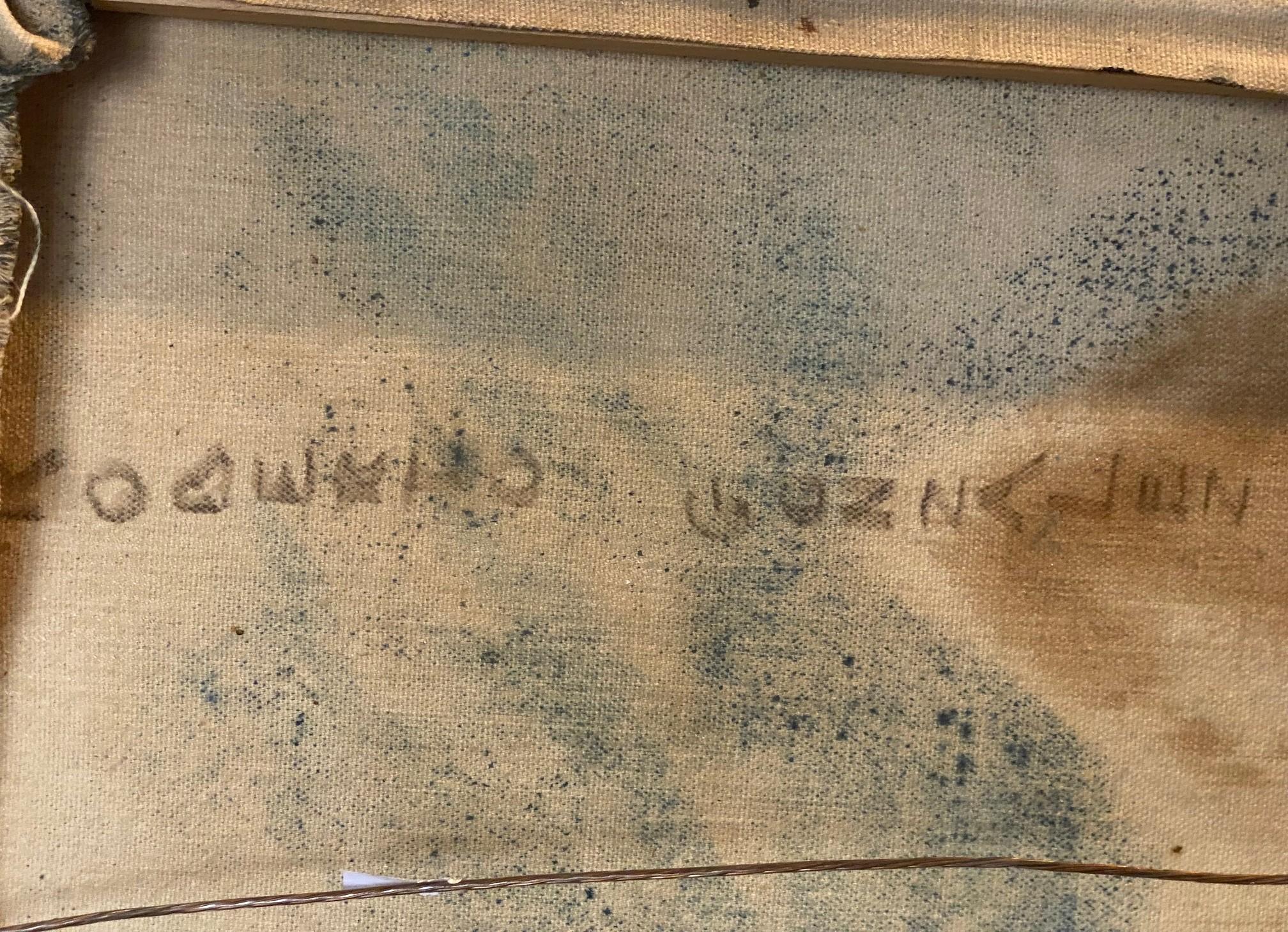Roberto Gonzalez Signiert Mitte des Jahrhunderts Modern Abstrakt Weiblicher Akt Ölgemälde im Angebot 6
