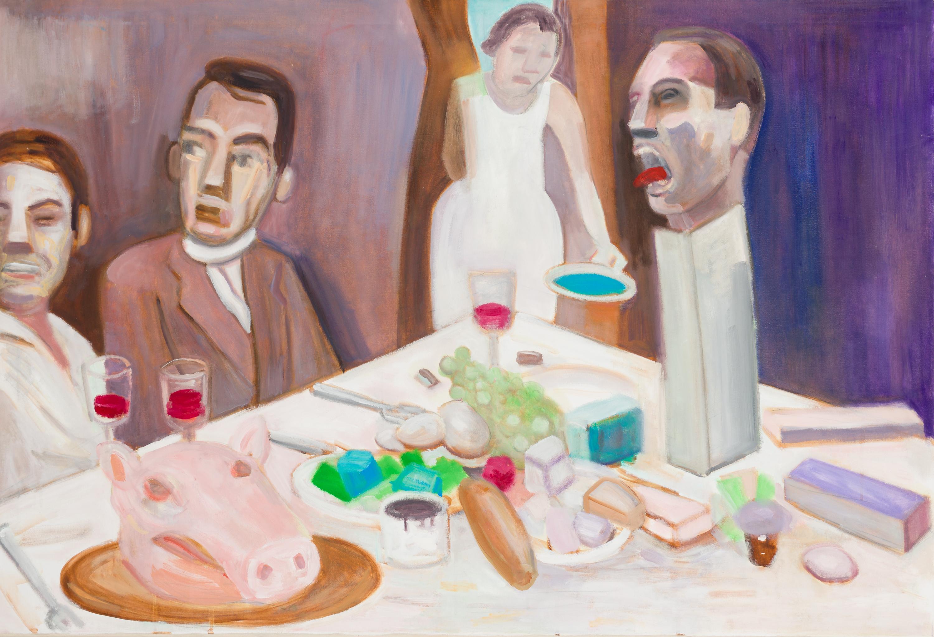 Roberto Guglielmino Figurative Painting - Das Dinner