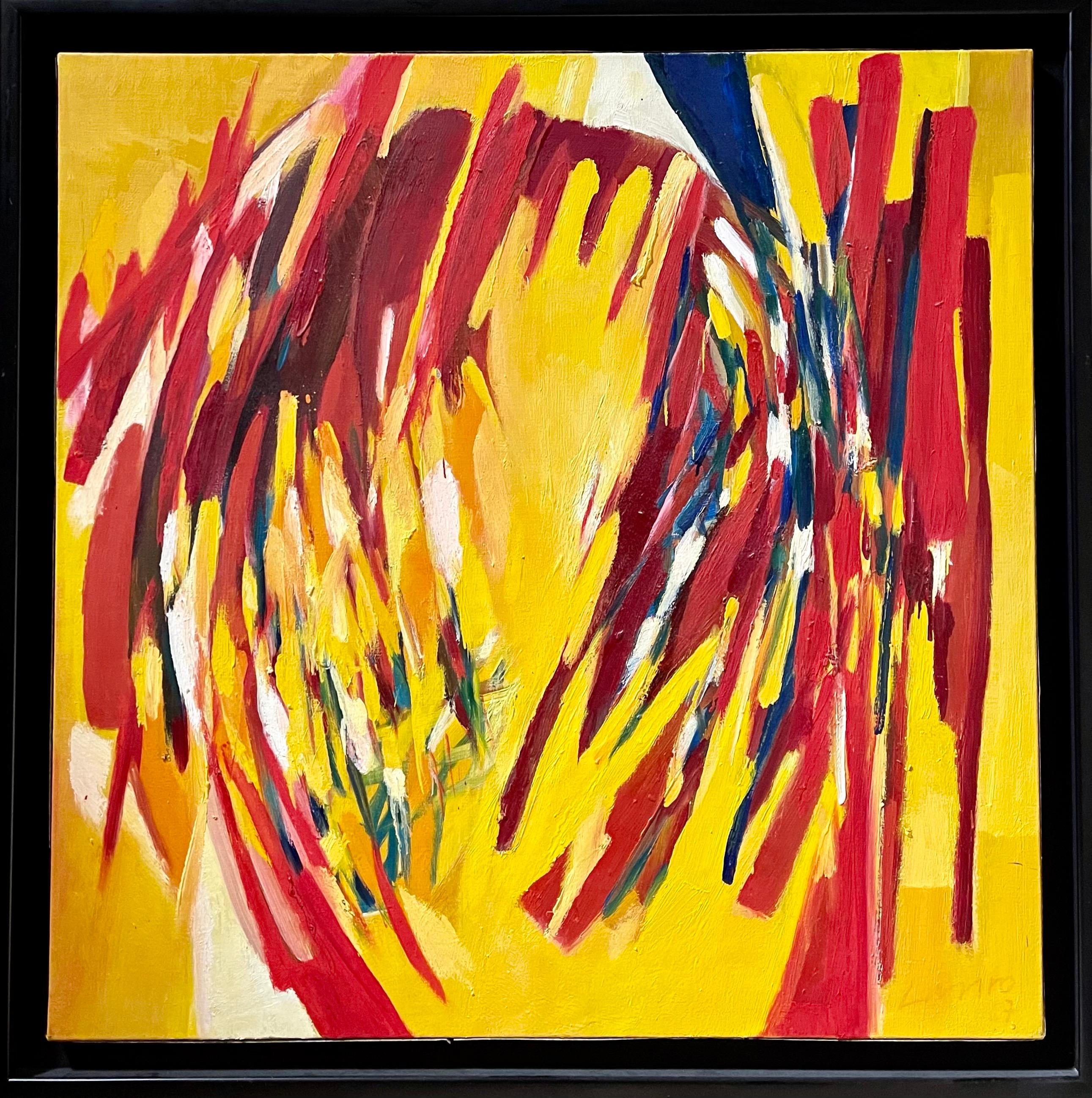 Abstract Painting de Roberto Lauro - 1960's Gran pintura al óleo abstracta expresionista suiza Robert Lauro
