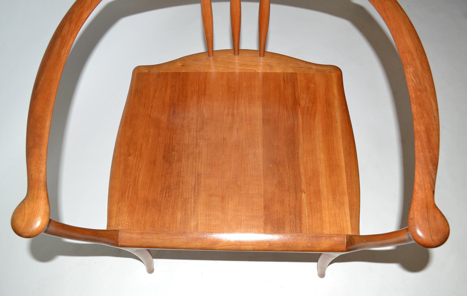 Ensemble de salle à manger Roberto Lazzeroni pour Ceccotti Collezioni, huit chaises en bois des années 1980 8