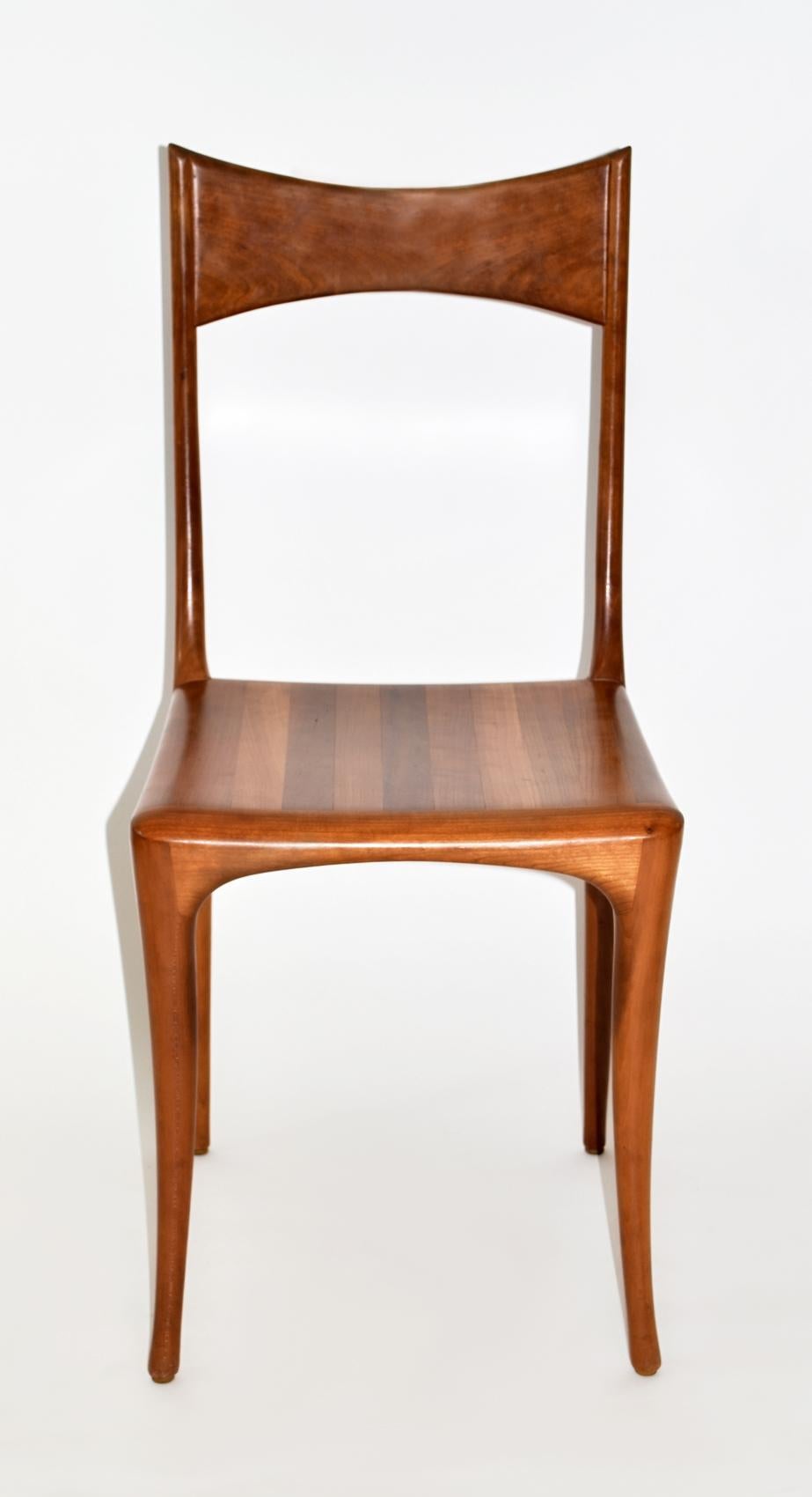 Cherry Roberto Lazzeroni for Ceccotti Collezioni Dining Set Eight Chairs 1980s Wood