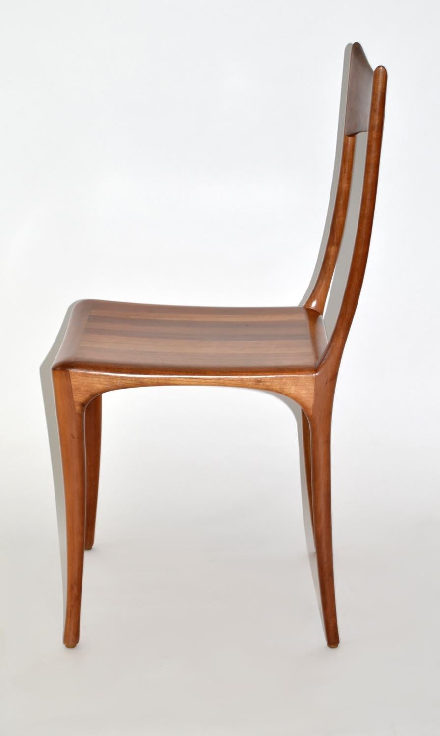 Ensemble de salle à manger Roberto Lazzeroni pour Ceccotti Collezioni, huit chaises en bois des années 1980 1