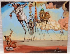 La tentación de San Antonio (selon Salvador Dalí) - Óleo sobre tela