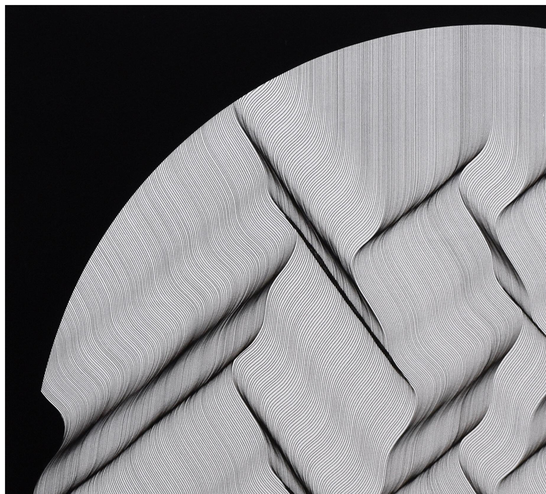 Bianco Nero 2018 - Pittura astratta geometrica in vendita 2