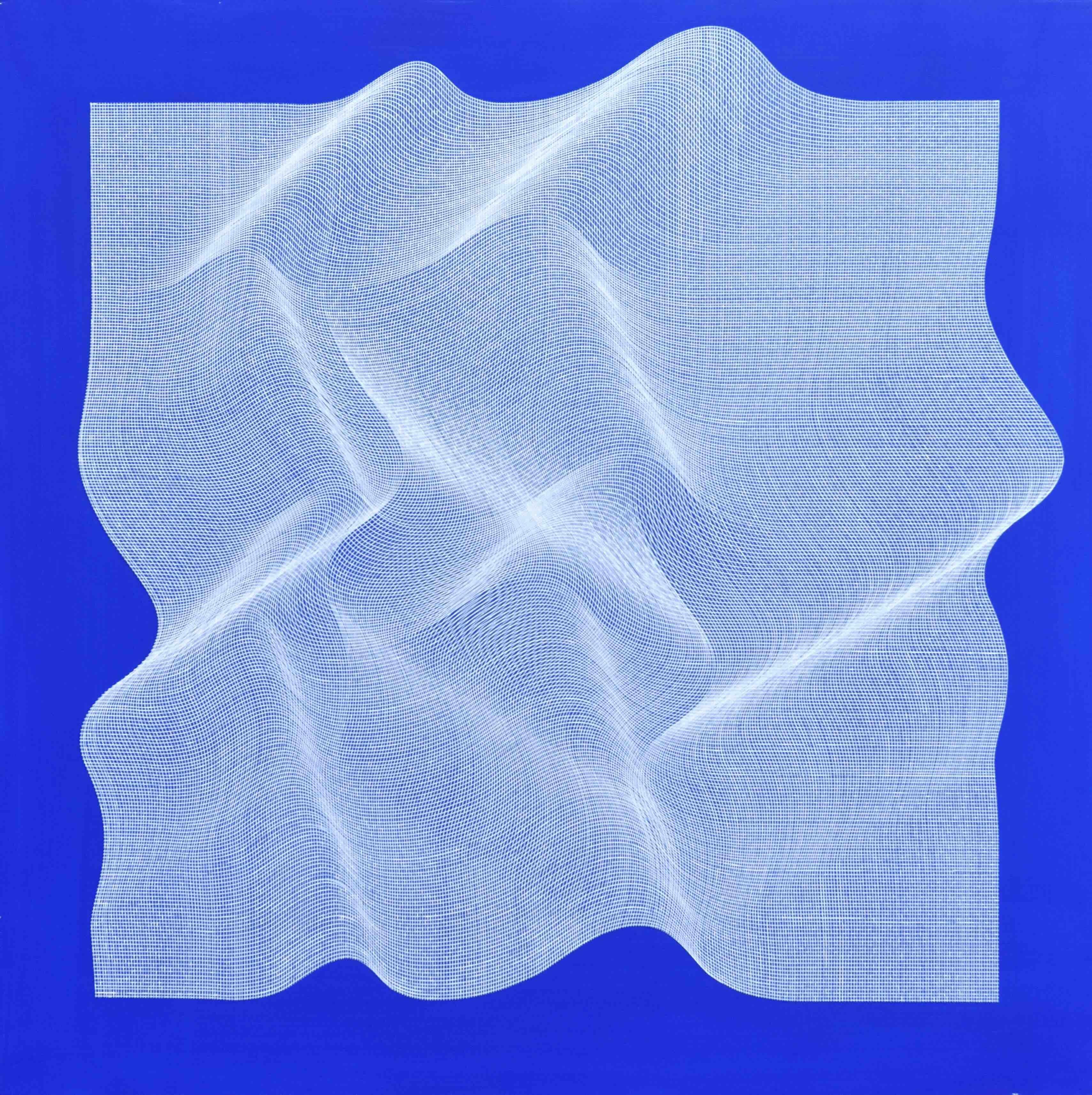 Fabrice blu 2023 - pittura astratta geometrica - Abstract Painting Blu di Roberto Lucchetta