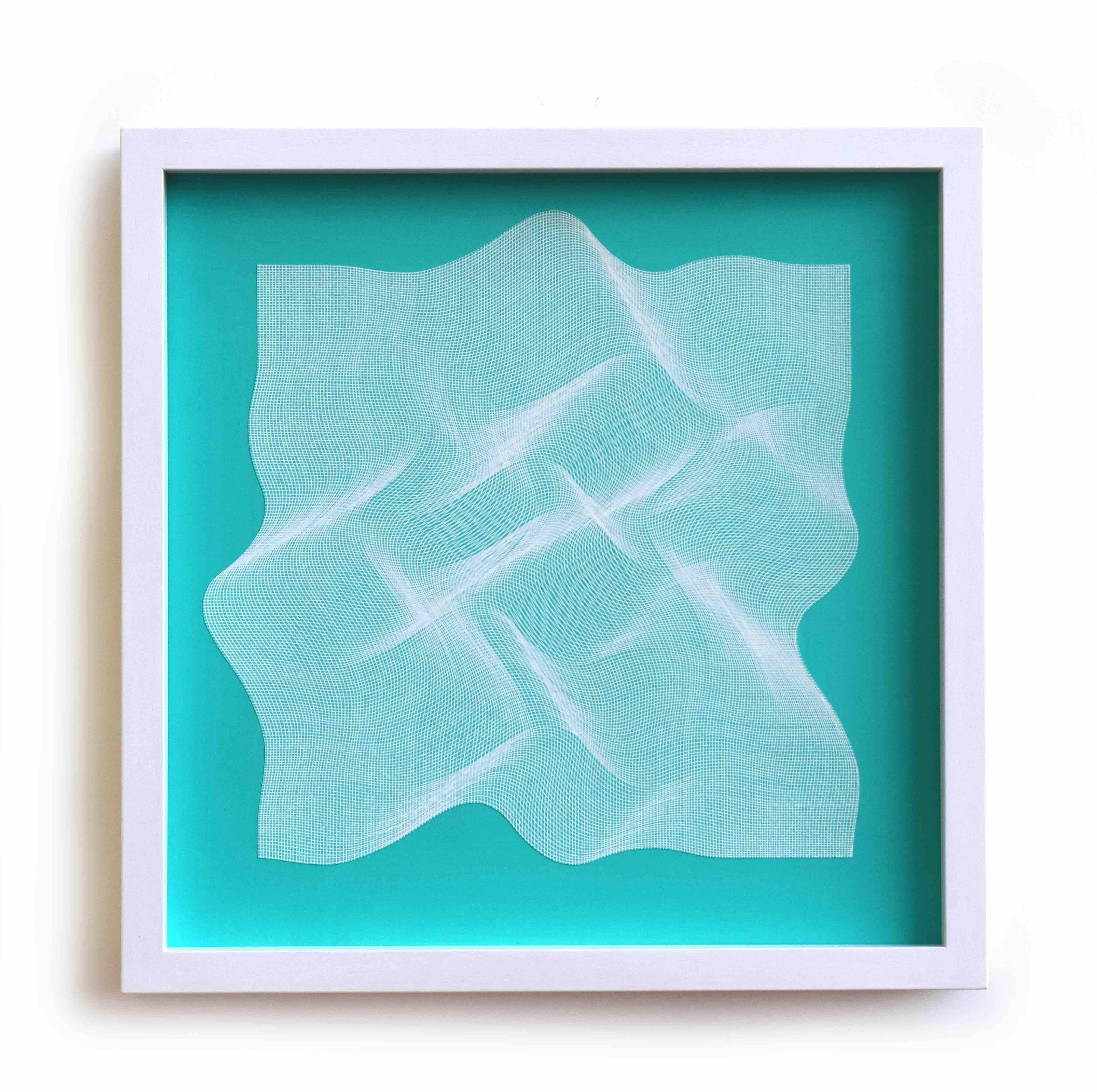 Tiffany blu 2024 - quadro astratto geometrico in vendita 5