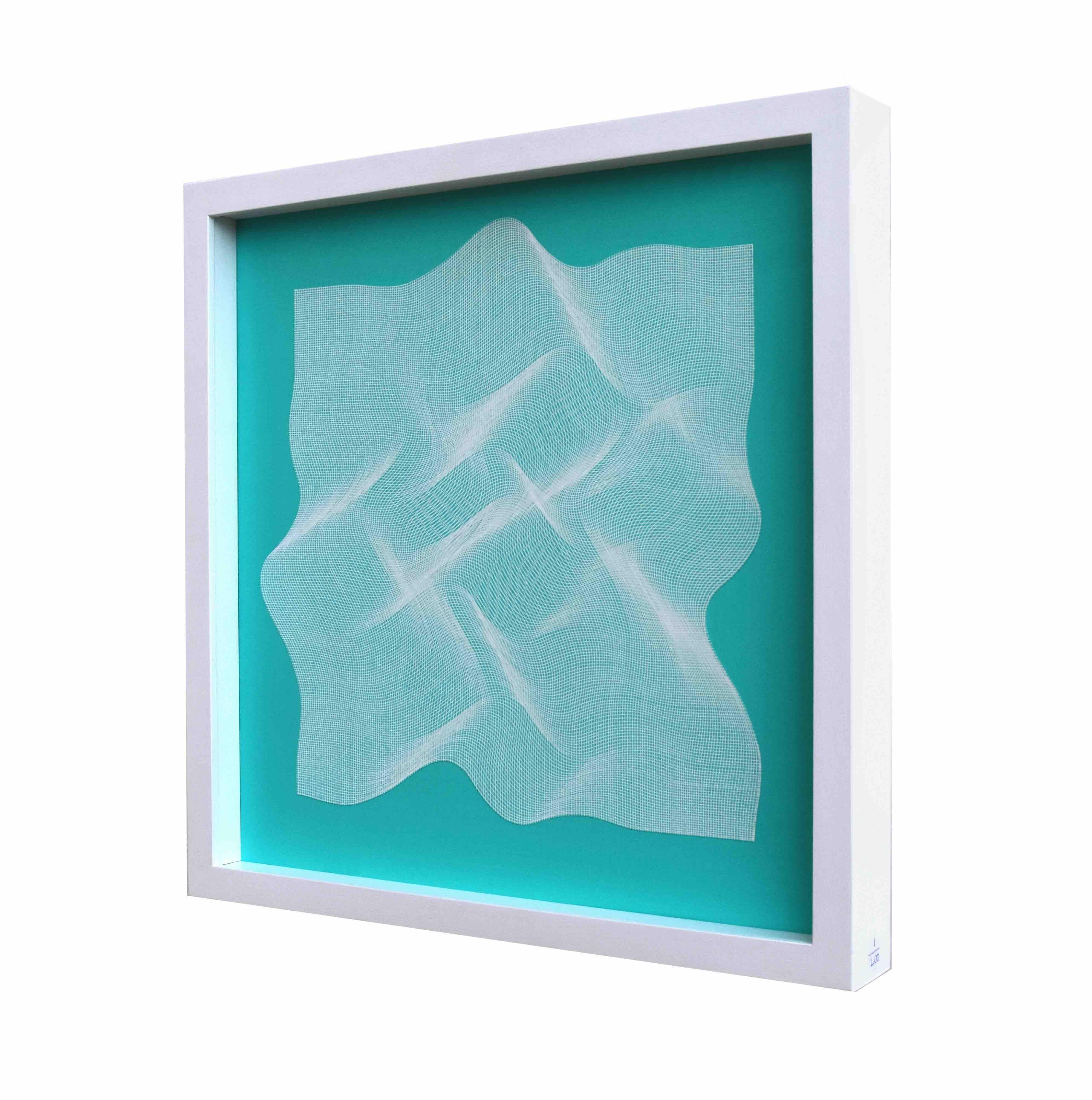 Tiffany blu 2024 - quadro astratto geometrico in vendita 6