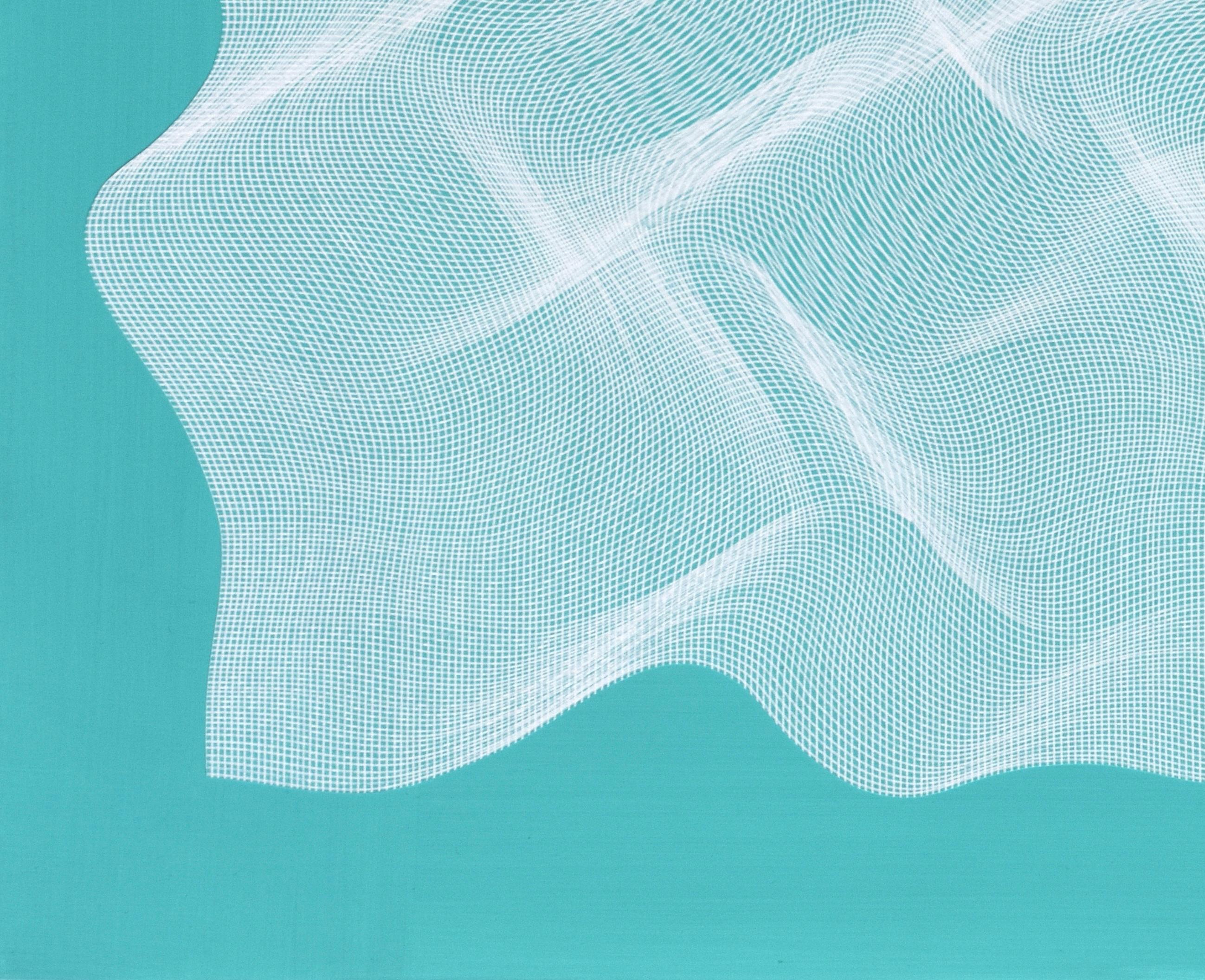 Tiffany blu 2024 - quadro astratto geometrico - Painting Astrattismo geometrico di Roberto Lucchetta