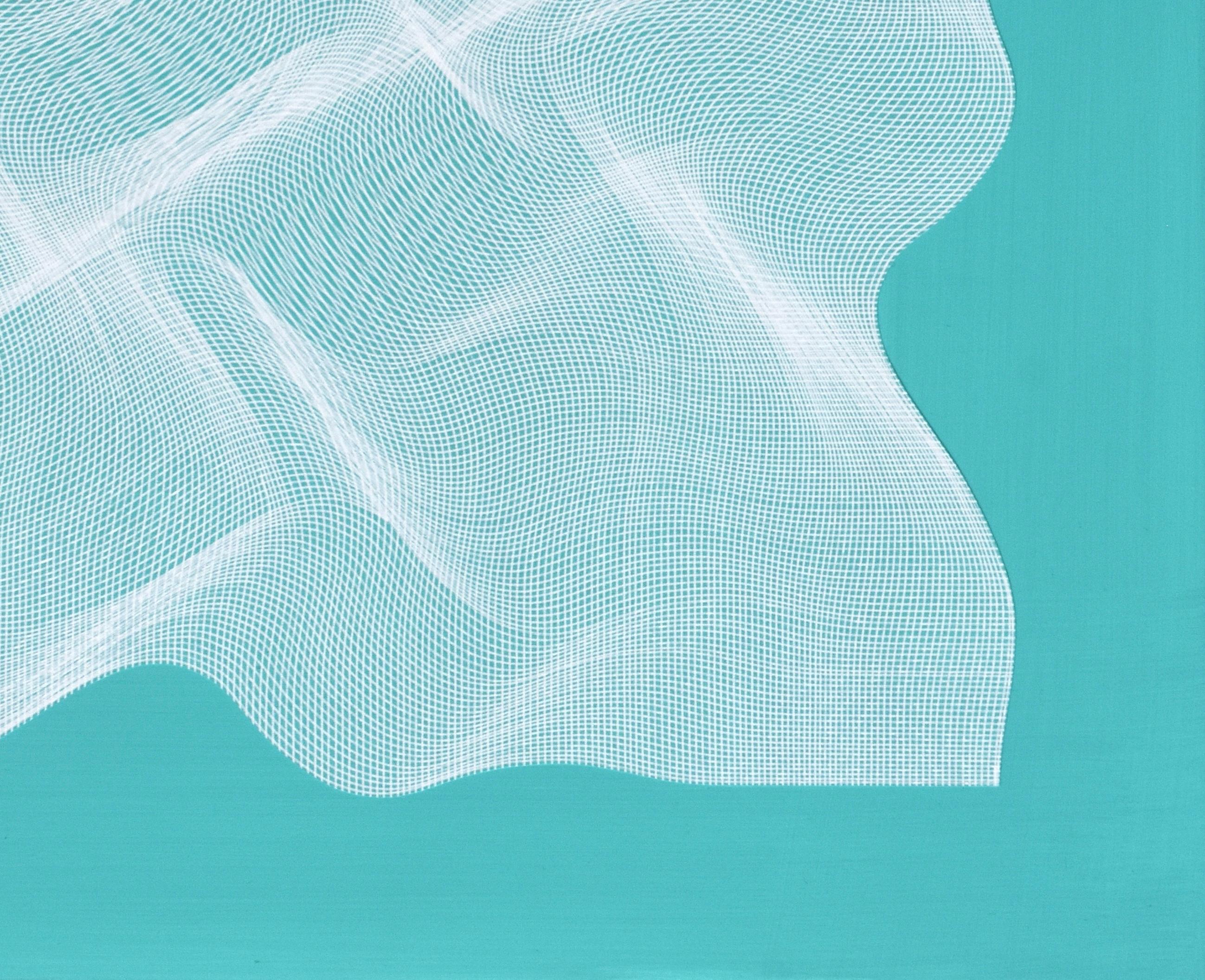 Tiffany blu 2024 - quadro astratto geometrico - Abstract Painting Blu di Roberto Lucchetta