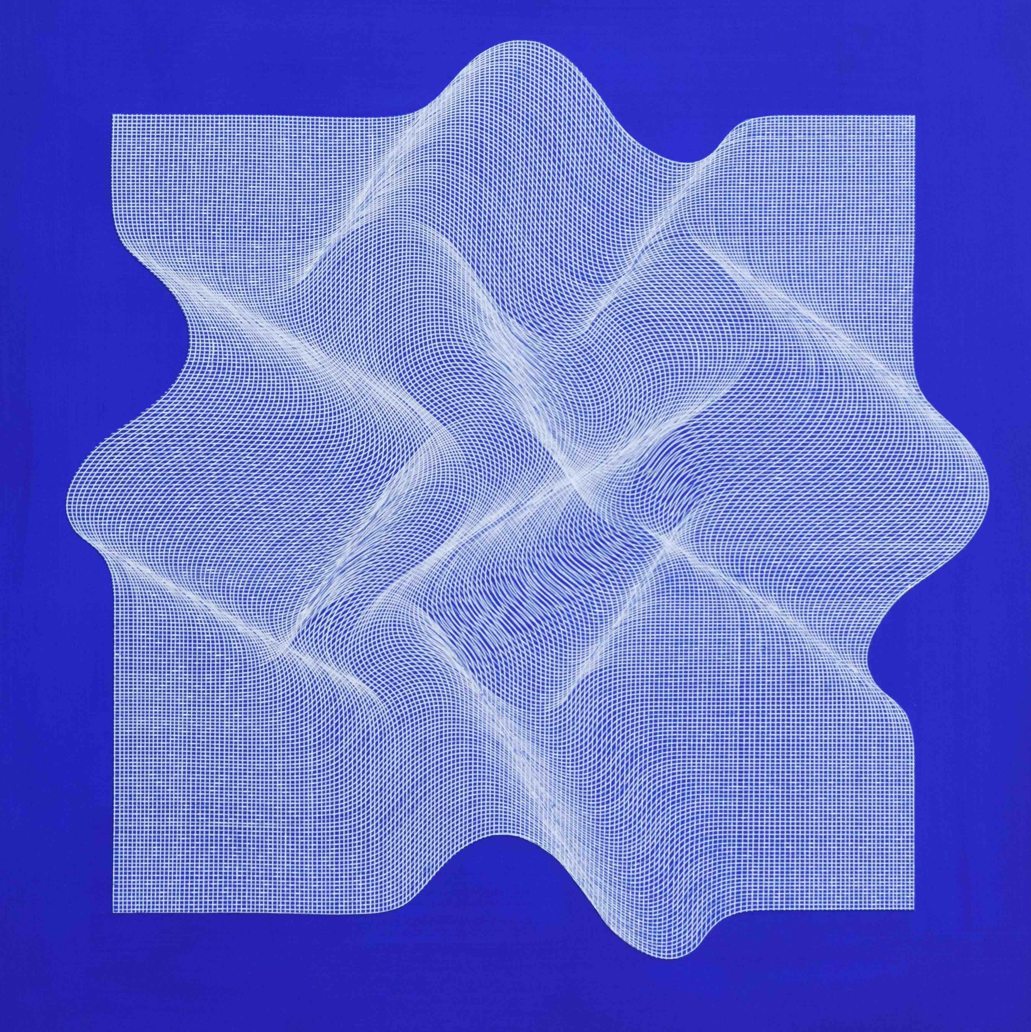 Gewebe 2023 – geometrisches abstraktes Gemälde – Painting von Roberto Lucchetta