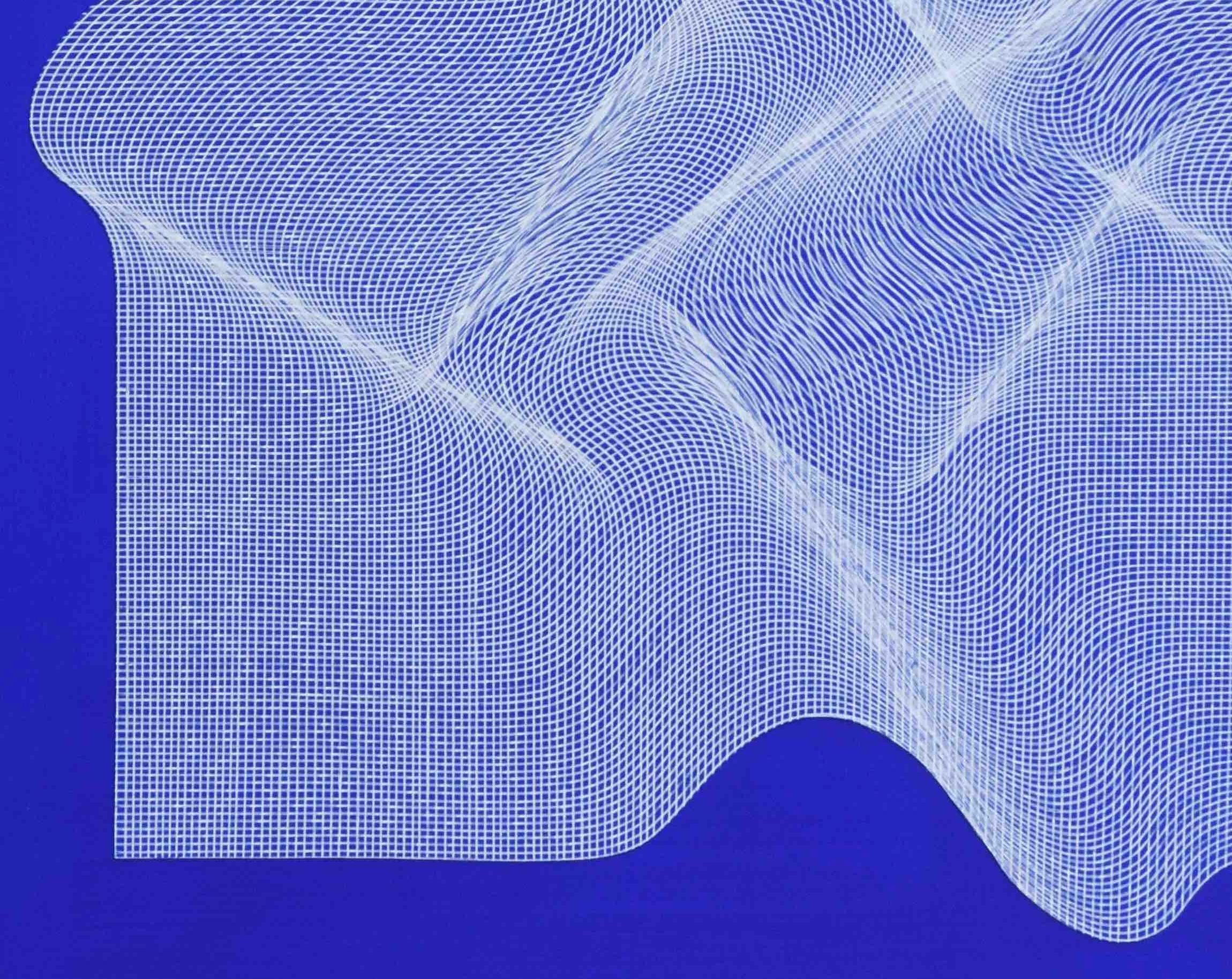 Gewebe 2023 – geometrisches abstraktes Gemälde (Geometrische Abstraktion), Painting, von Roberto Lucchetta