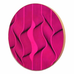Fluo pink surface - geometric abstract painting