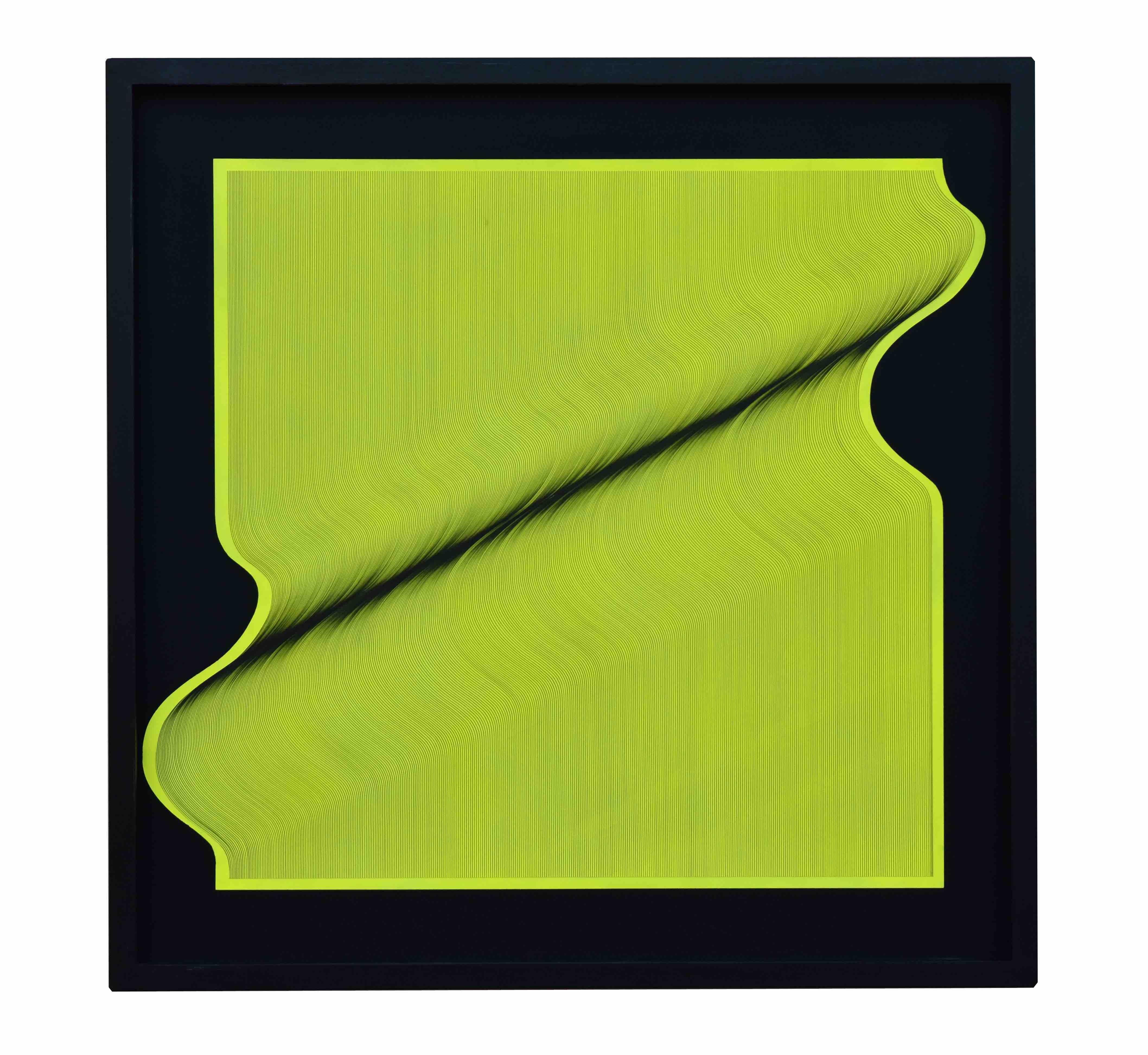 Superficie fluo 2020 - pittura astratta geometrica - Painting di Roberto Lucchetta