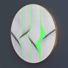 Fluorescent Green 2024 - geometric abstract painting