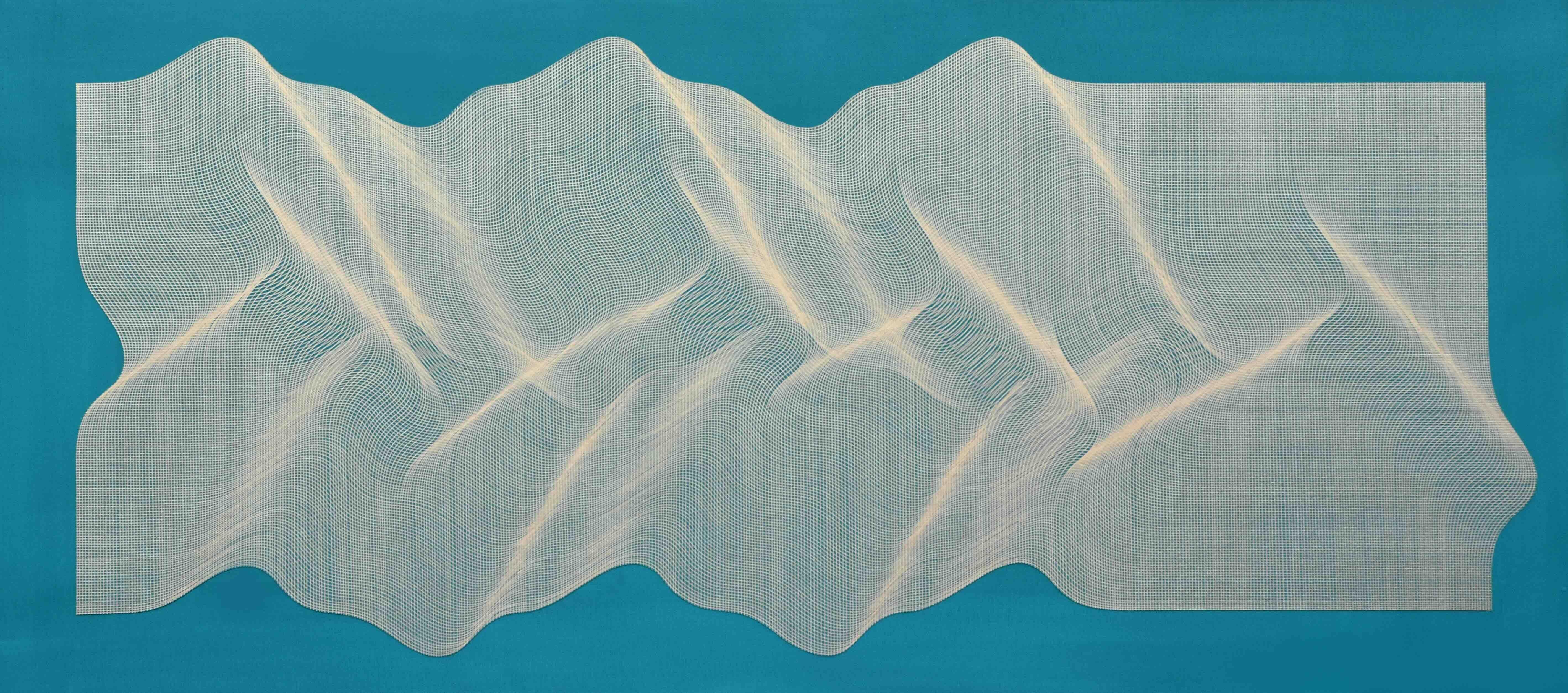Golden Fabric 2024 - pittura astratta geometrica - Painting Astrattismo geometrico di Roberto Lucchetta