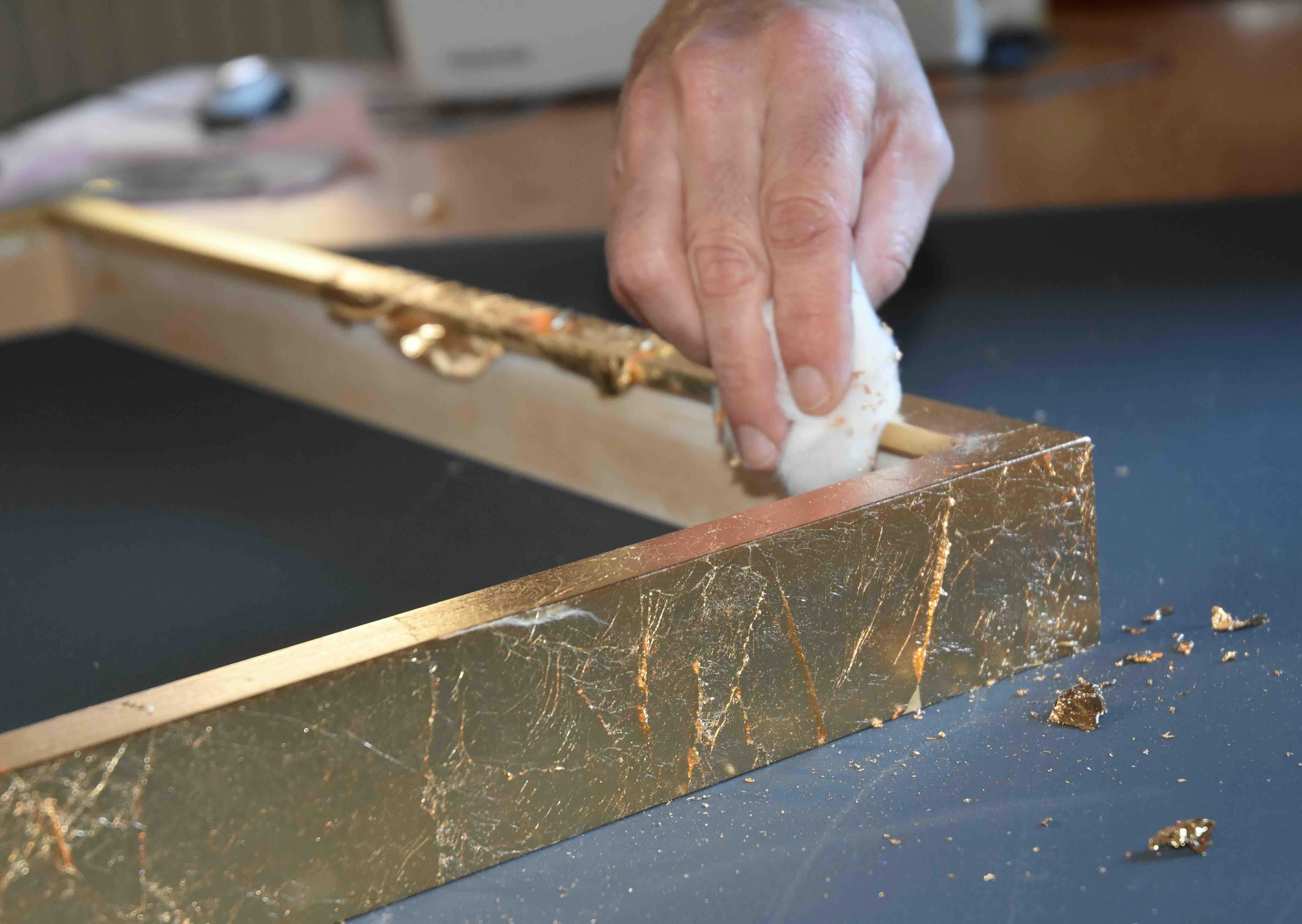Golden Fabric 2024 - pittura astratta geometrica in vendita 3
