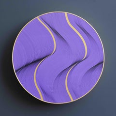 Golden waves 2024 - geometric abstract painting