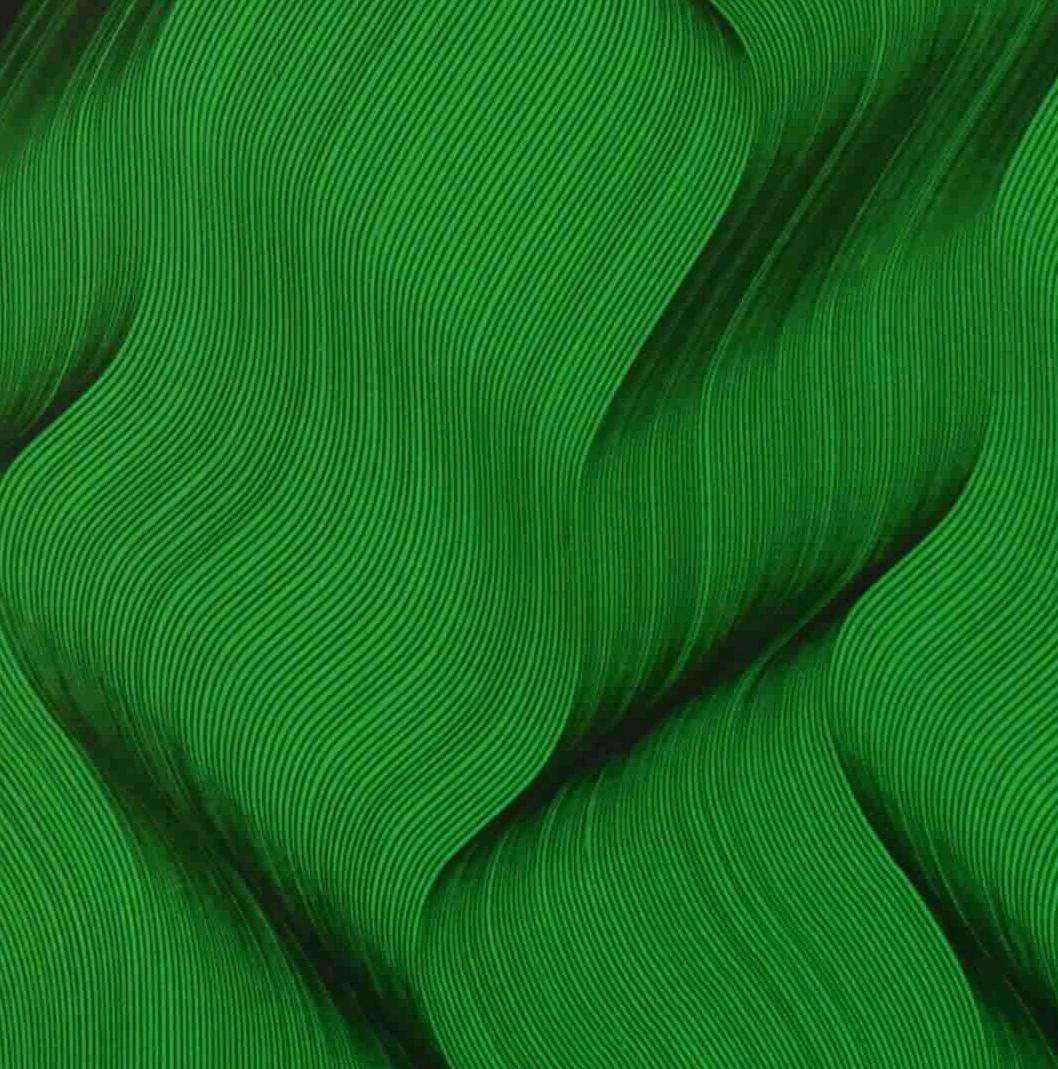 Tissu vert 2024 - peinture géométrique abstraite - Géométrique abstrait Painting par Roberto Lucchetta