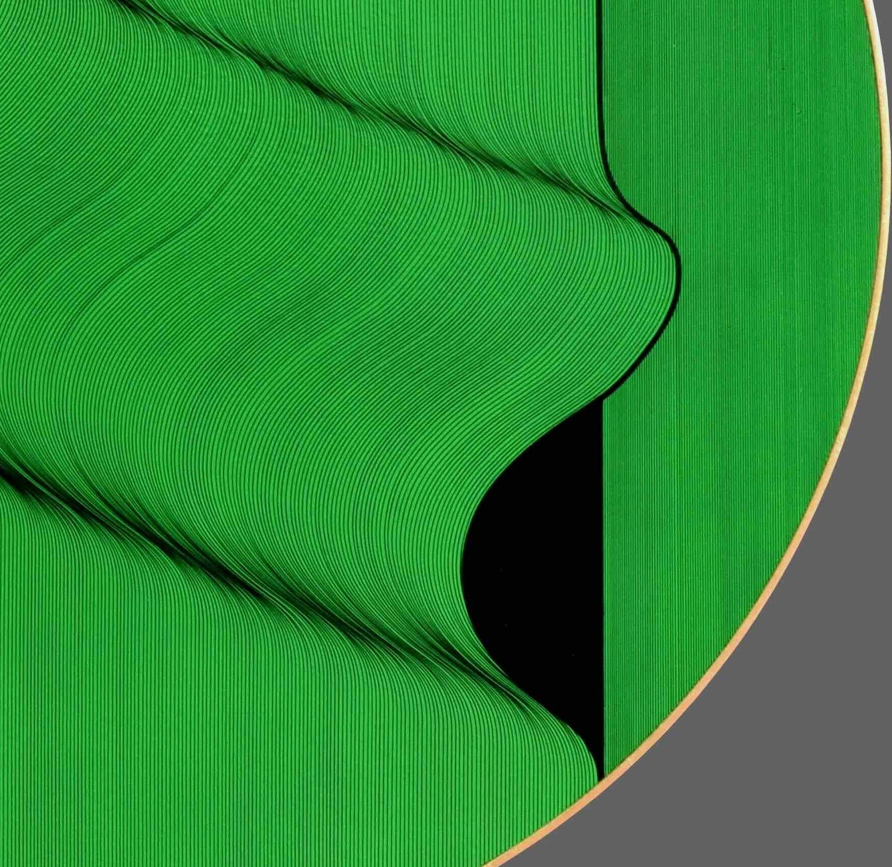 Greene & Greene 2025 - peinture abstraite géométrique - Vert Abstract Painting par Roberto Lucchetta