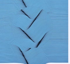 Superficie blu chiaro - pittura astratta geometrica