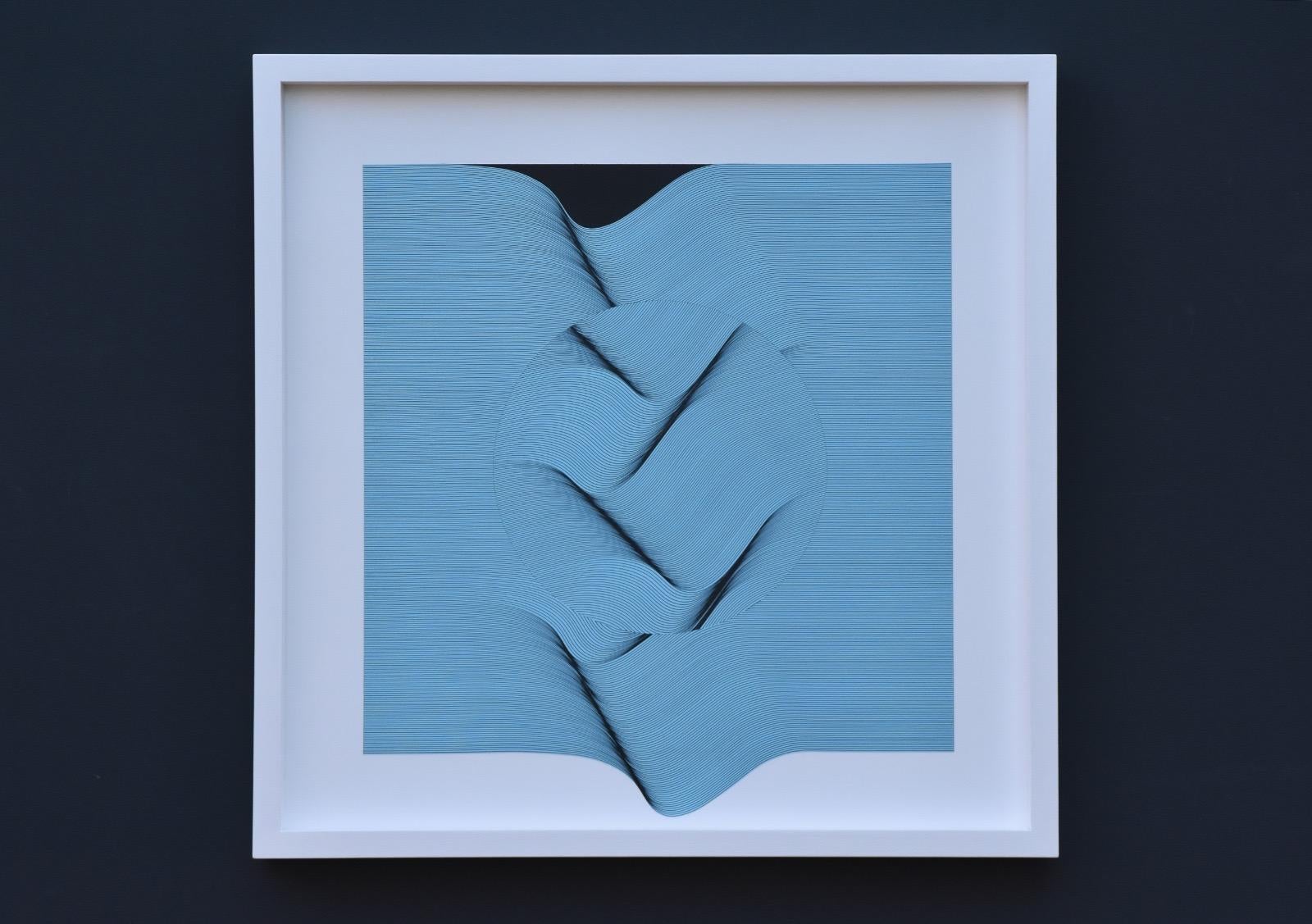 Superficie blu chiaro - pittura astratta geometrica in vendita 1