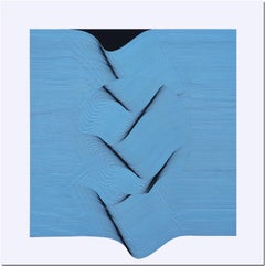 Superficie azul claro - pintura abstracta geométrica