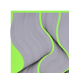 Fluo geometrisches abstraktes Gemälde des Bewegungsbewegungs