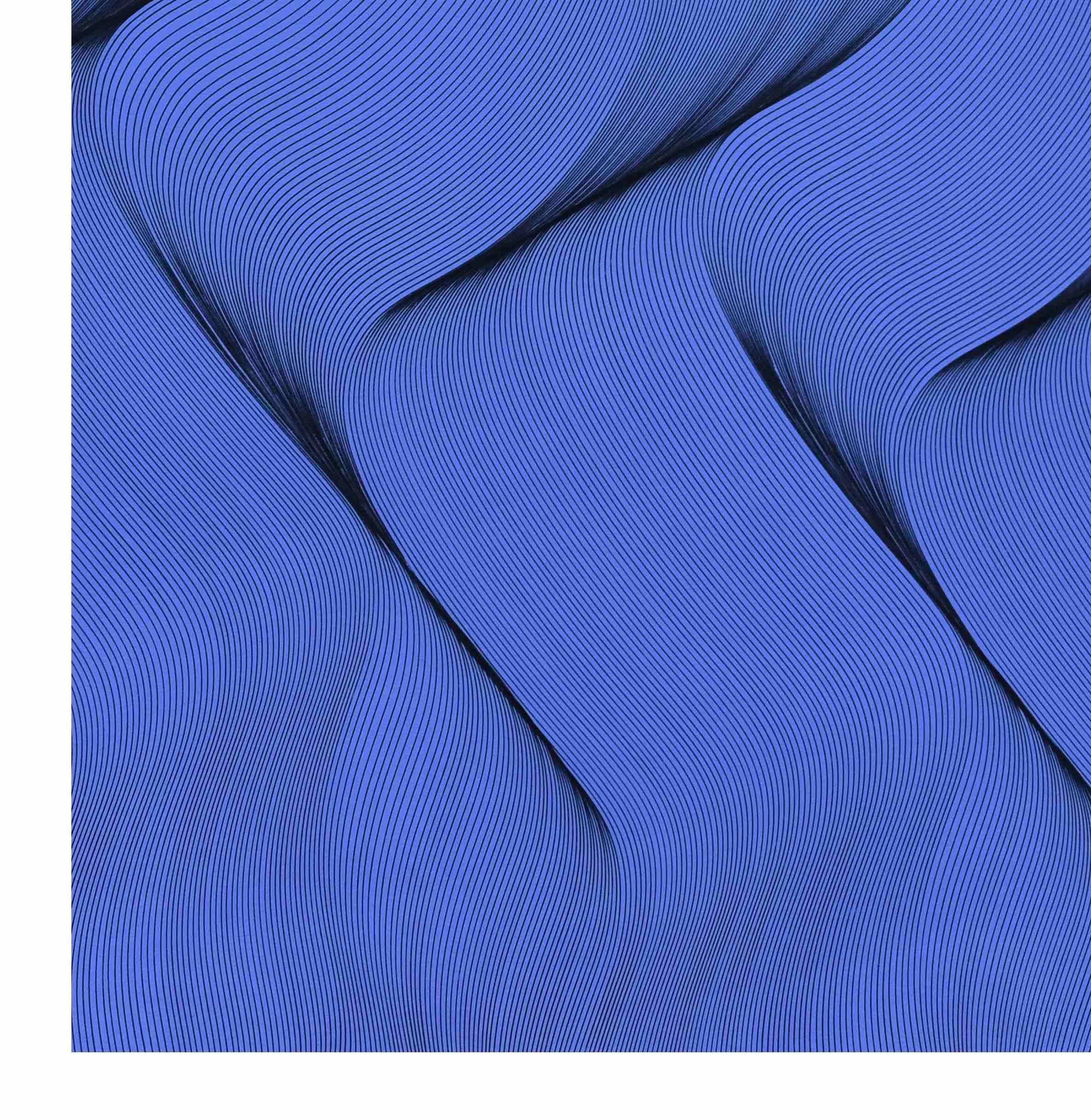 Movimento in blu - pittura astratta - Painting Astrattismo geometrico di Roberto Lucchetta