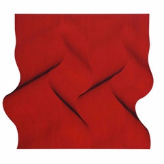 Movement in red - abstract painting