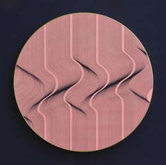 Rosa Oberfläche 2023 – geometrisches abstraktes Gemälde