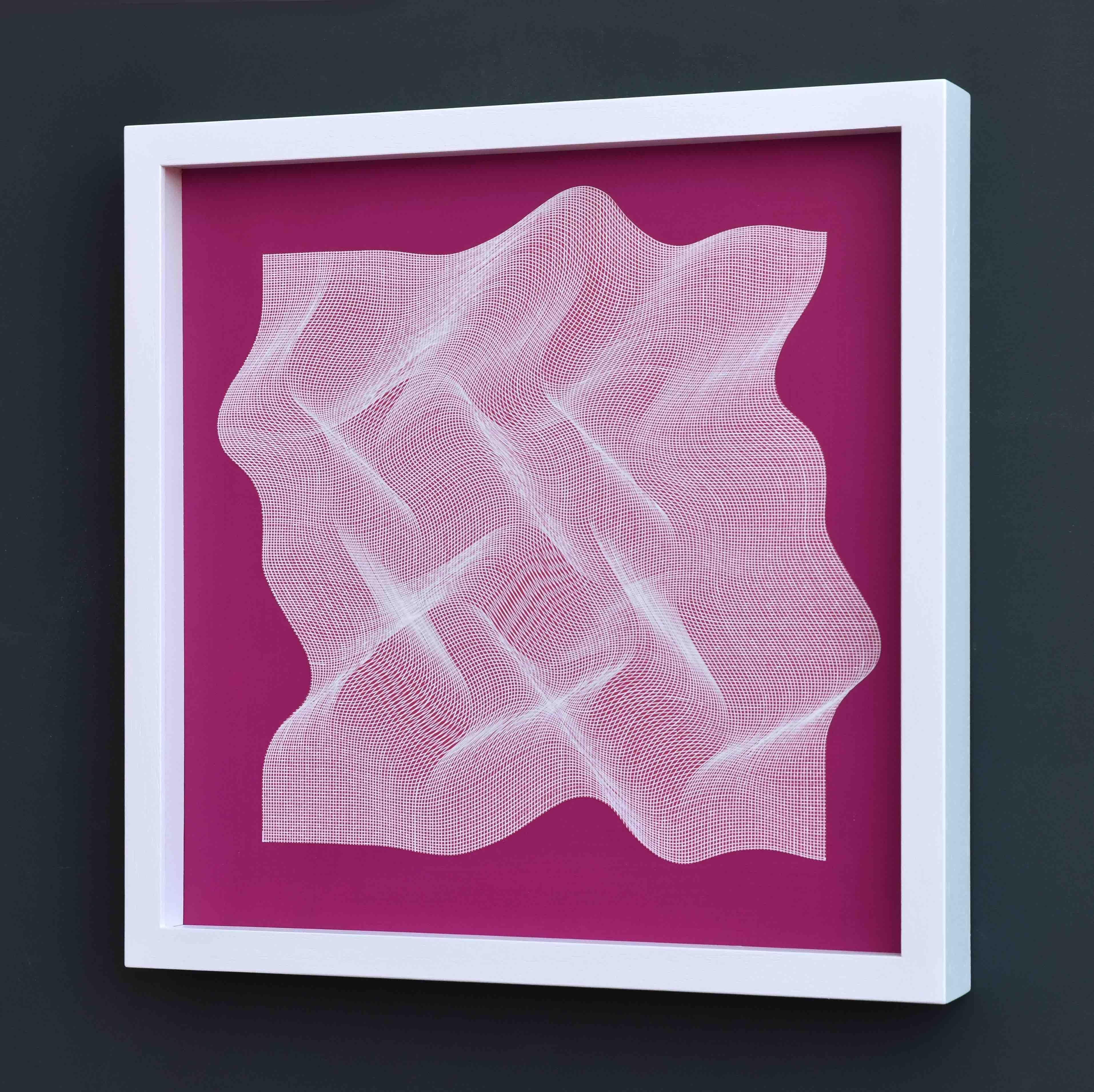 Lila Oberfläche 2022 -  geometrisches abstraktes Gemälde – Painting von Roberto Lucchetta