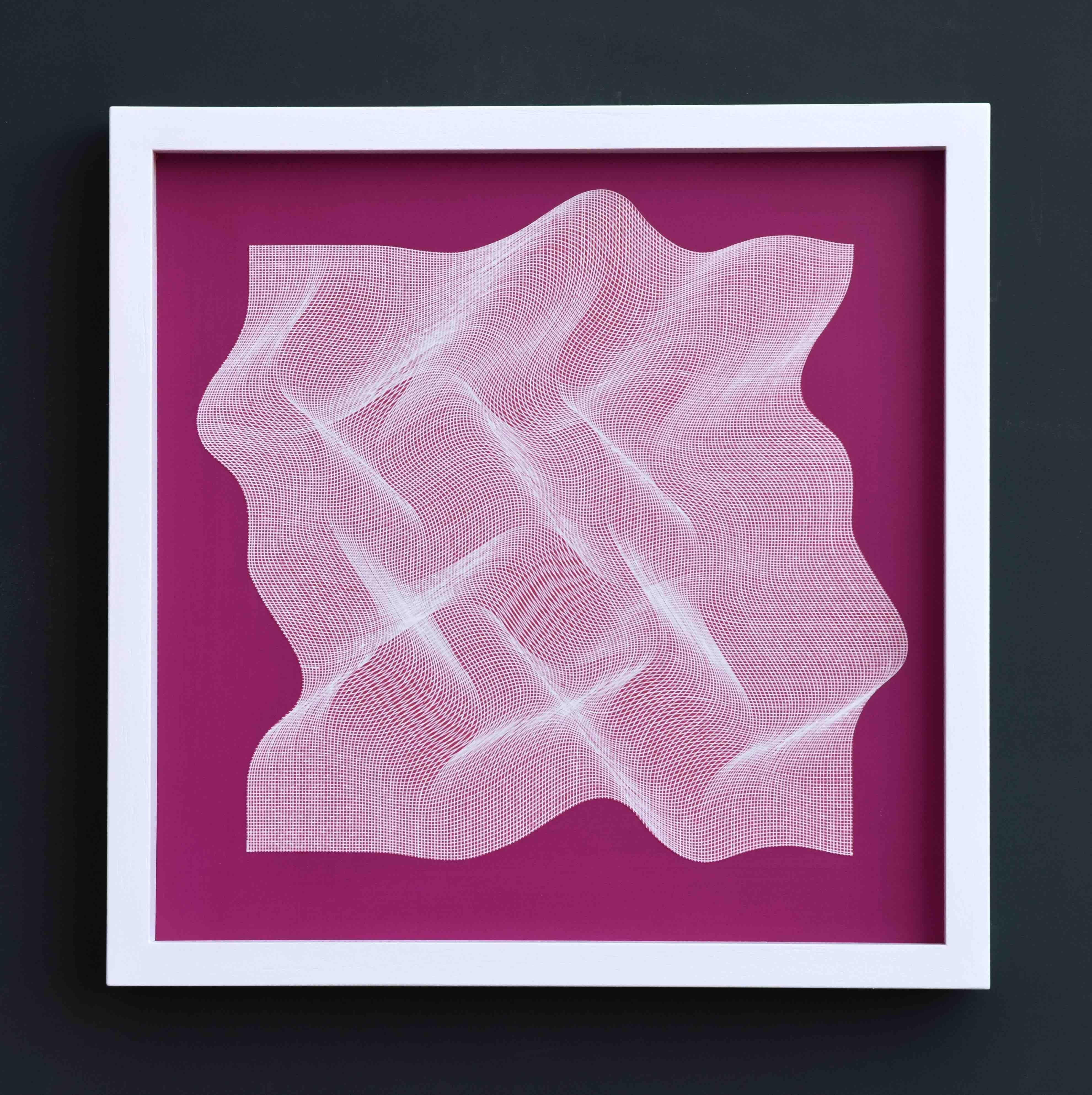 Lila Oberfläche 2022 -  geometrisches abstraktes Gemälde (Geometrische Abstraktion), Painting, von Roberto Lucchetta
