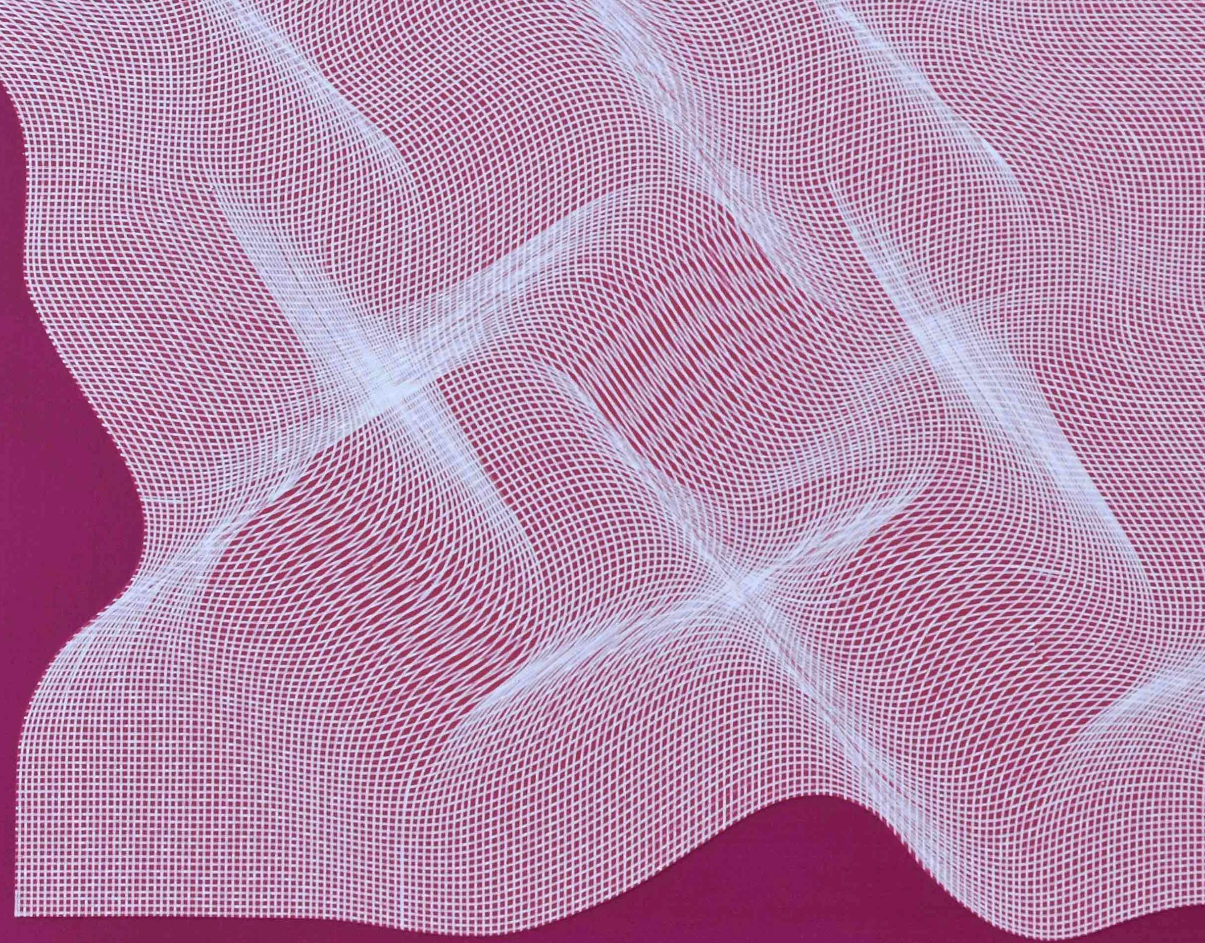 Lila Oberfläche 2023 – geometrisches abstraktes Gemälde – Painting von Roberto Lucchetta
