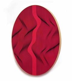 Red Oval 2022 - geometric abstract painting