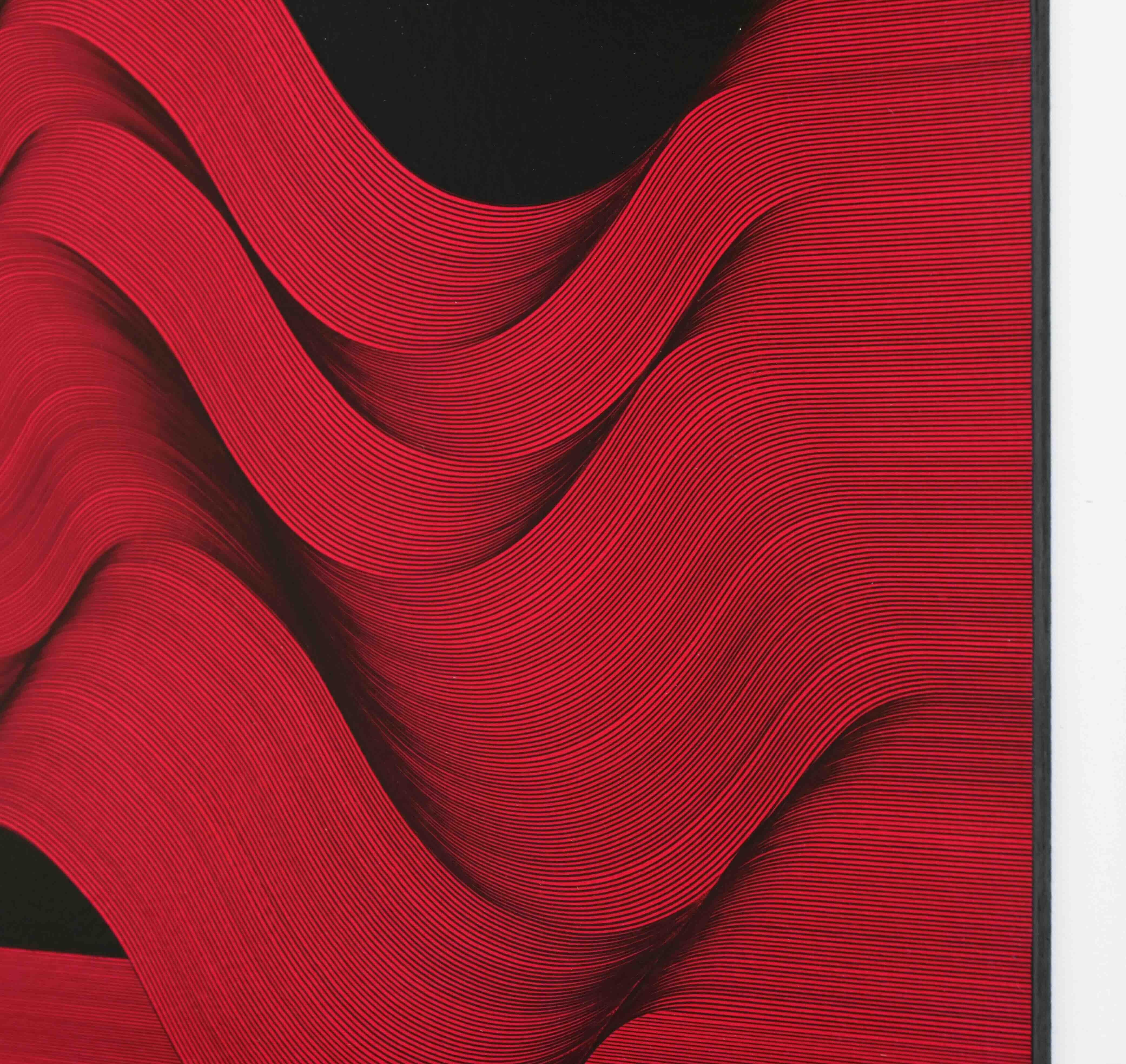 Red Surface 2024 - geometric abstract painting For Sale 5
