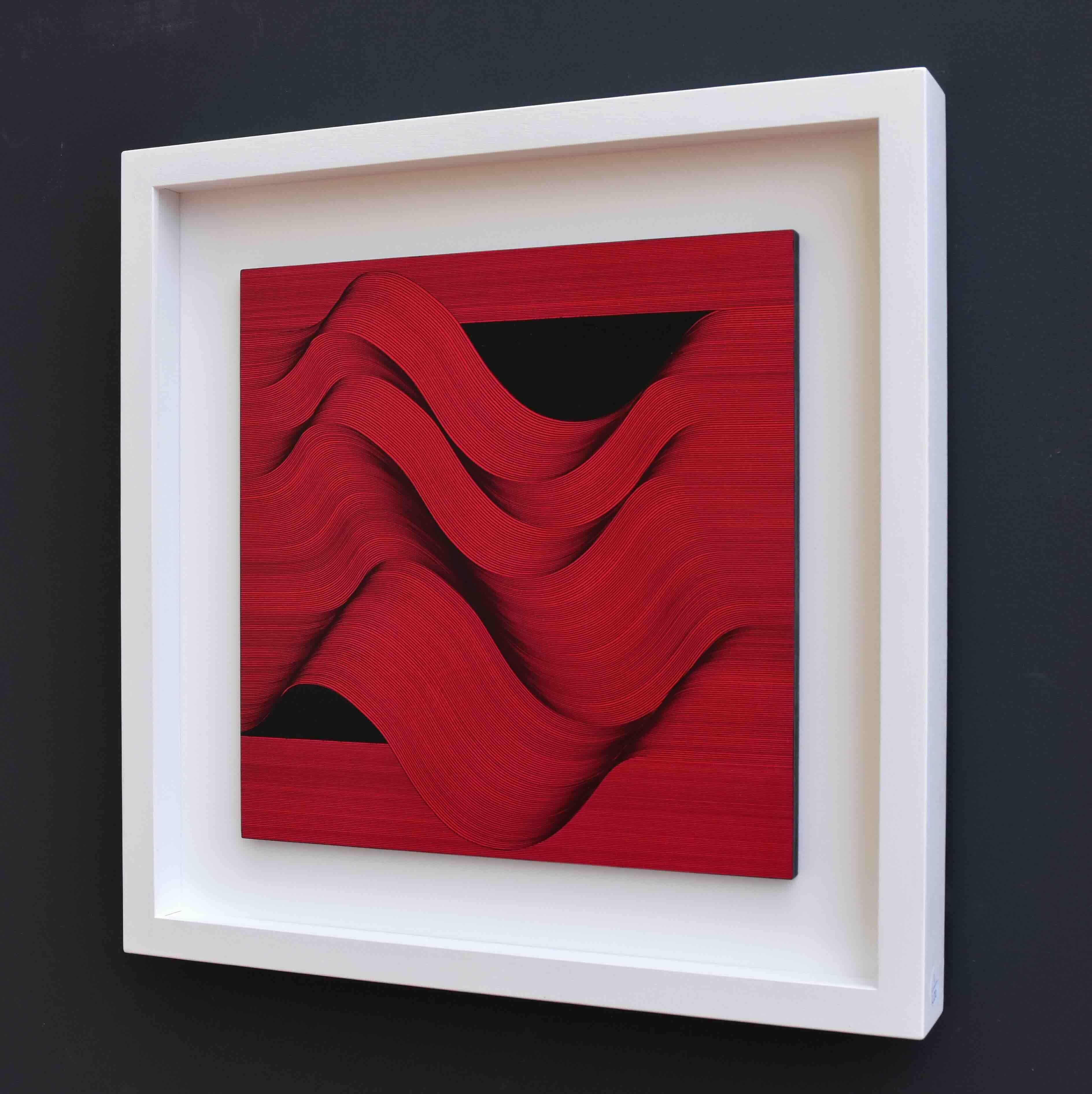 Red Surface 2024 - geometric abstract painting - Painting by Roberto Lucchetta