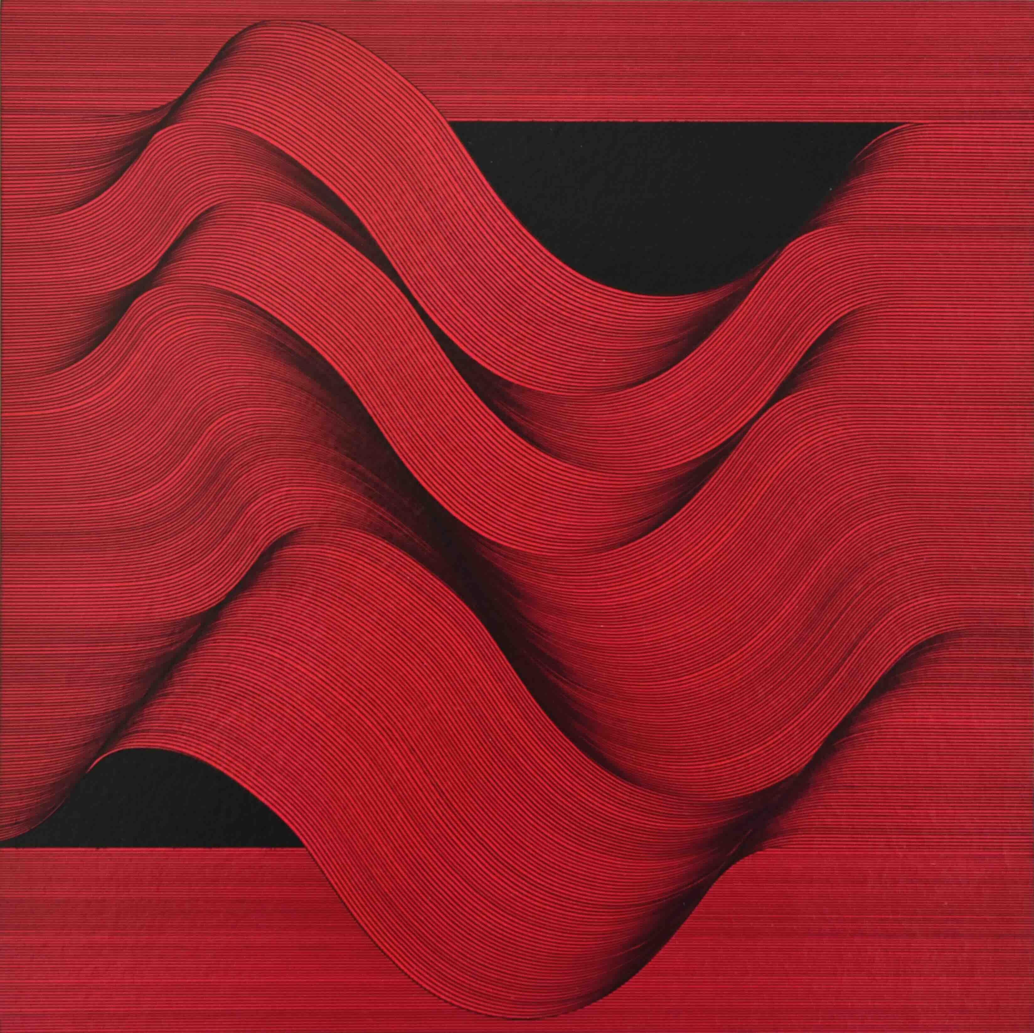 Red Surface 2024 - geometric abstract painting For Sale 4