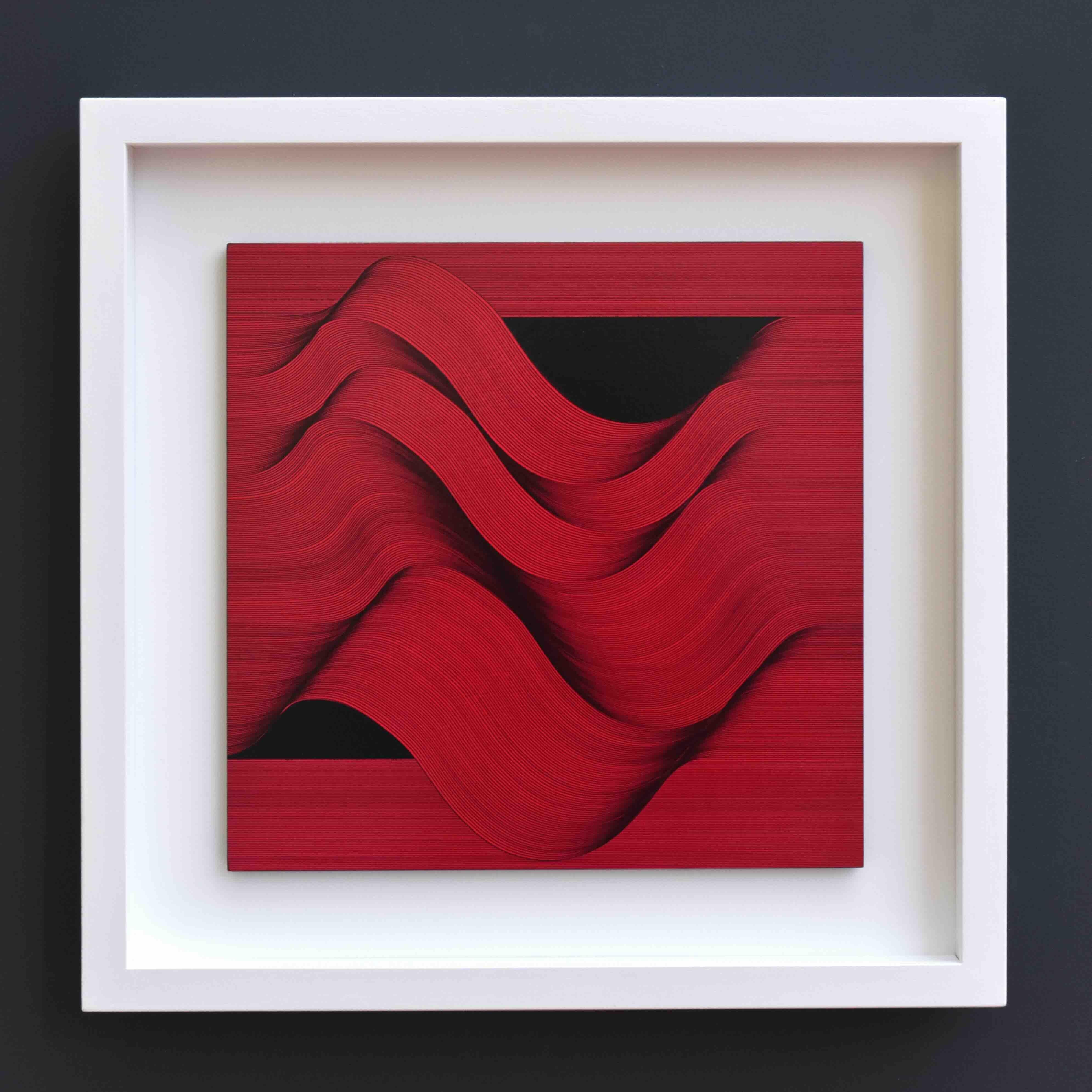 Superficie rossa 2024 - pittura astratta geometrica