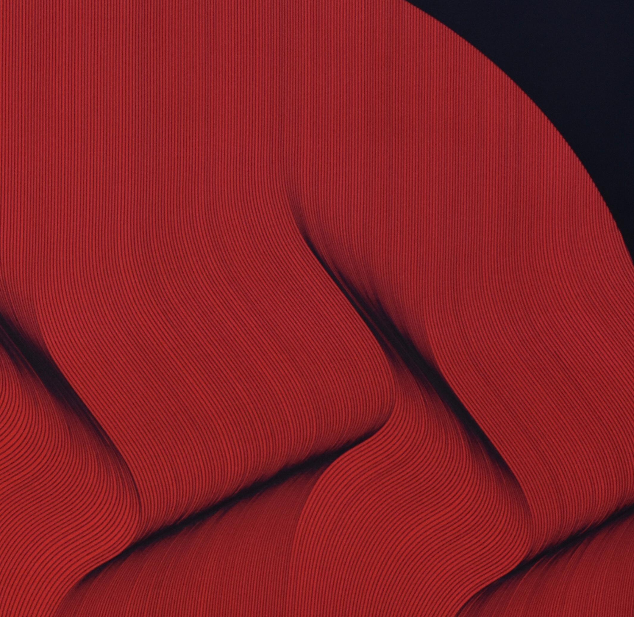 Rosso Nero - geometrisches abstraktes Gemälde (Rot), Abstract Painting, von Roberto Lucchetta