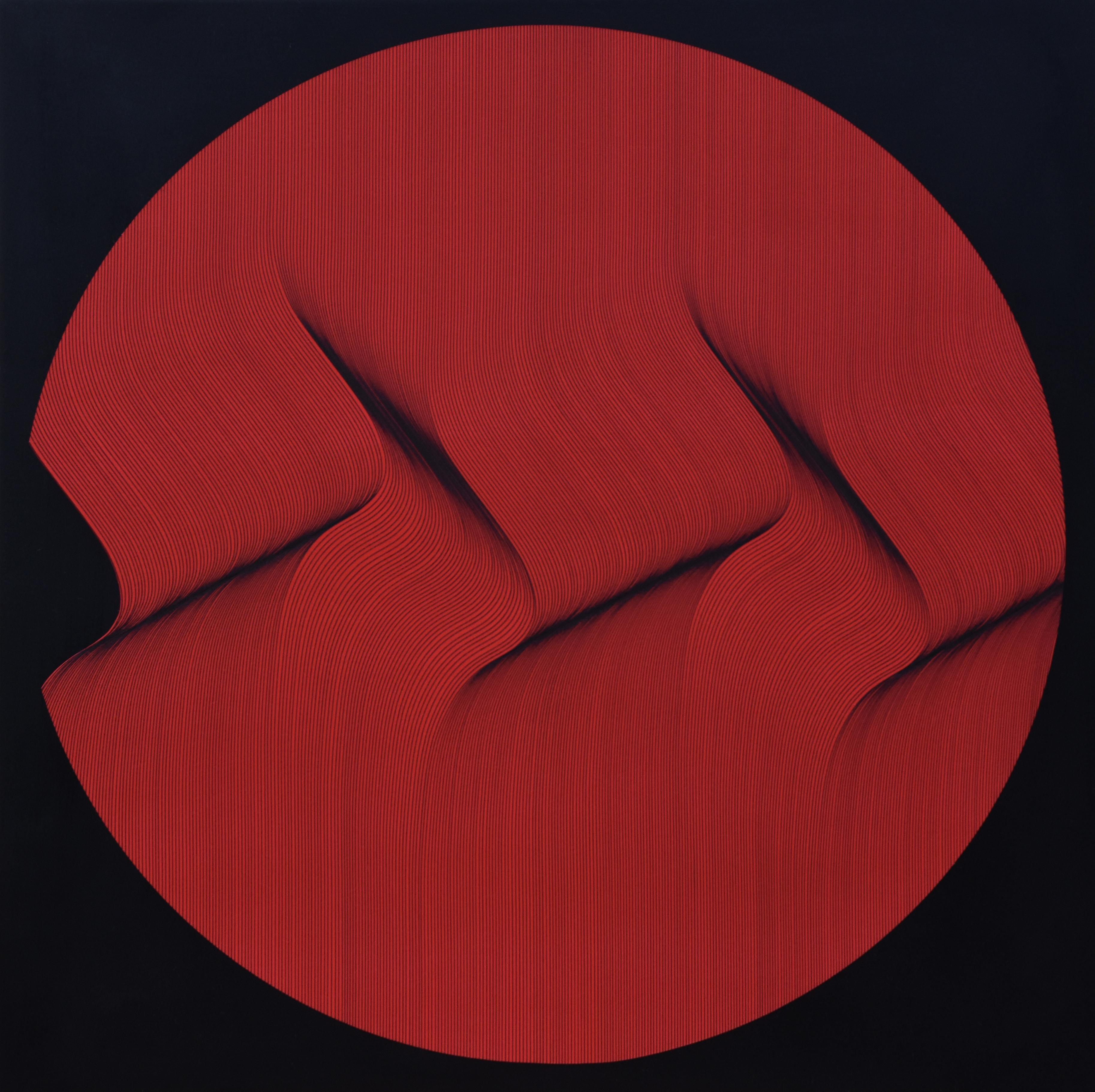 Rosso Nero - peinture géométrique abstraite géométrique