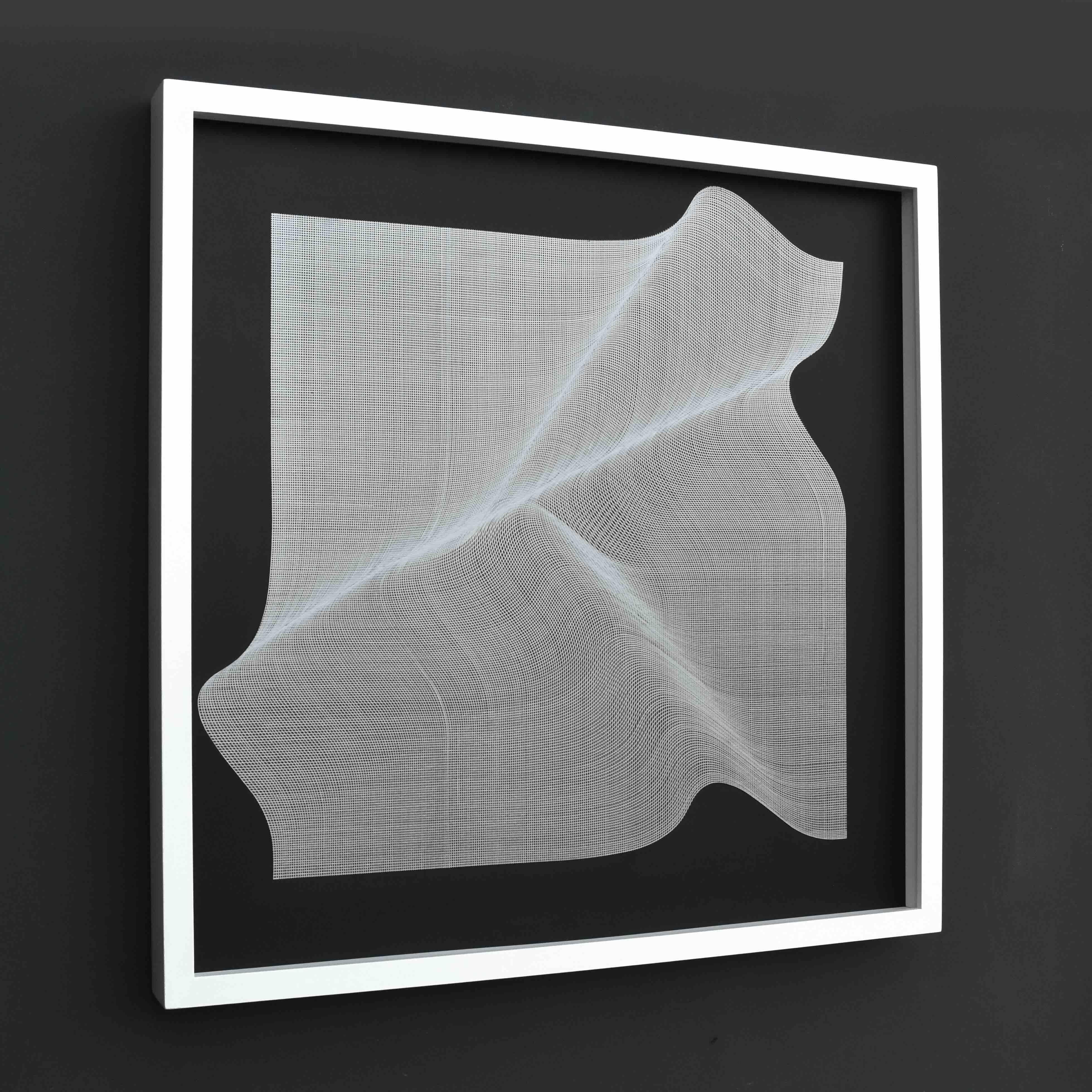 Silver Surface 2024 - geometric abstract painting For Sale 4