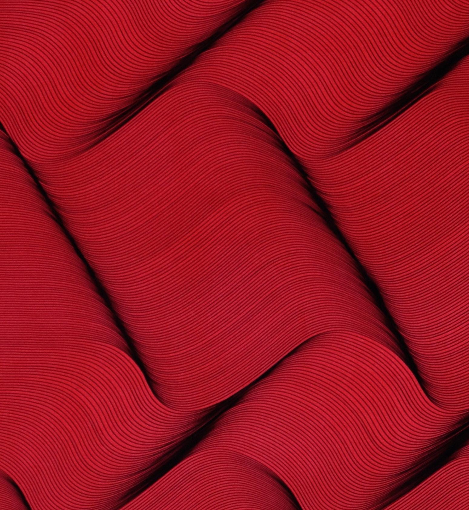 Großzügige Rossa (Rot), Abstract Painting, von Roberto Lucchetta