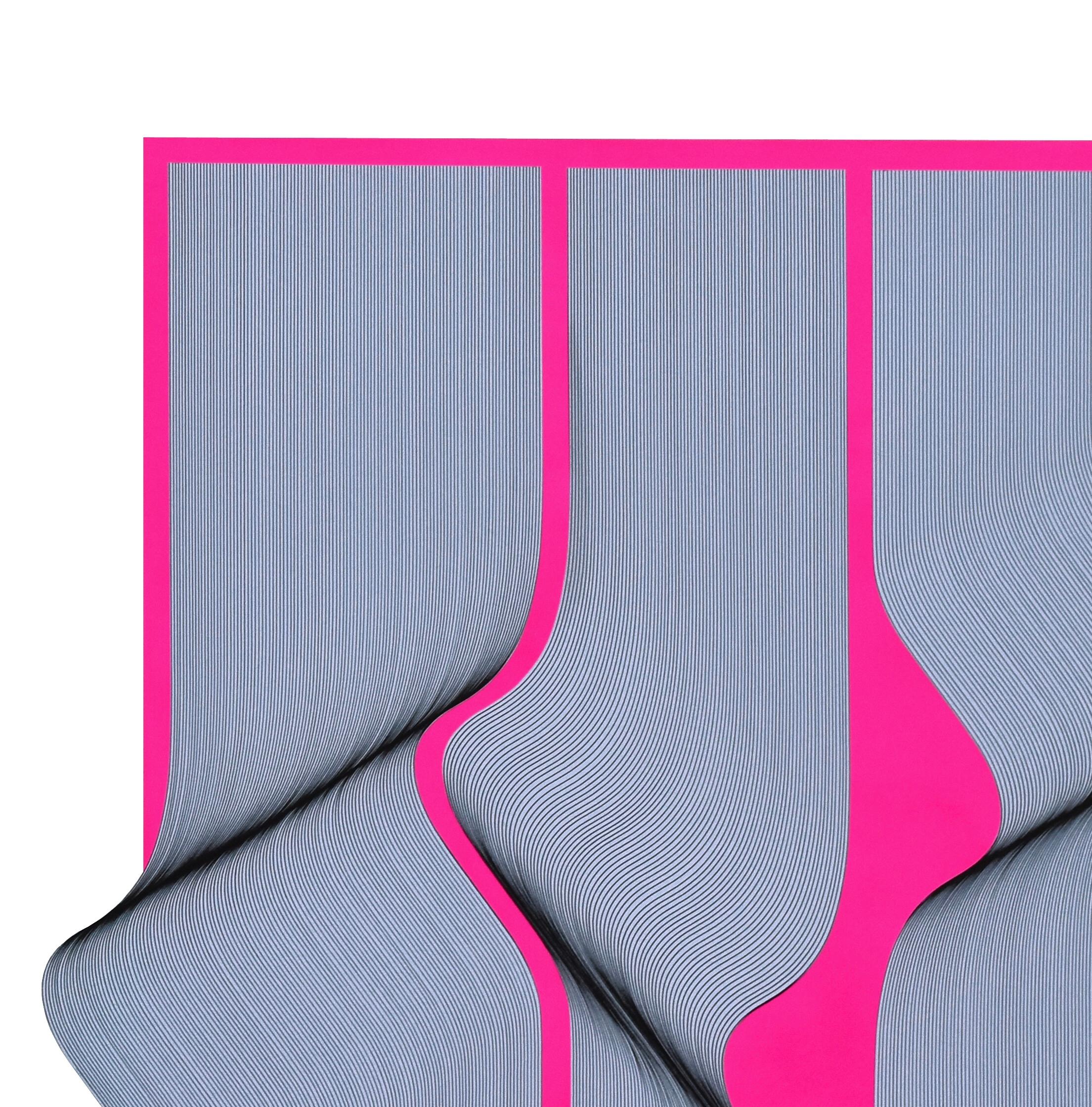 Surface Flou - pittura astratta geometrica - Abstract Painting Marrone di Roberto Lucchetta
