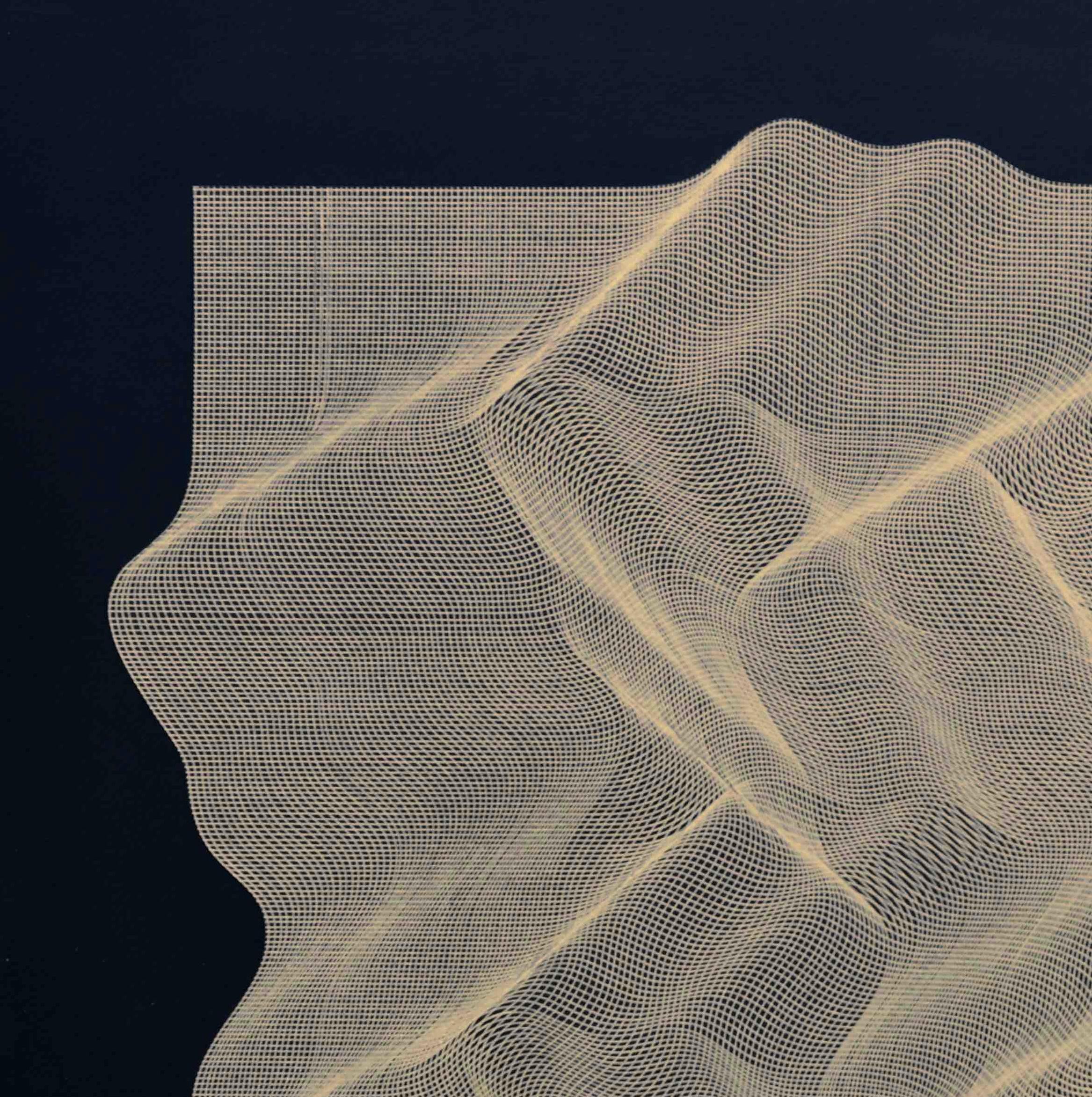 Textur Golden 2019 - Geometrische Abstrakte Textur – Painting von Roberto Lucchetta