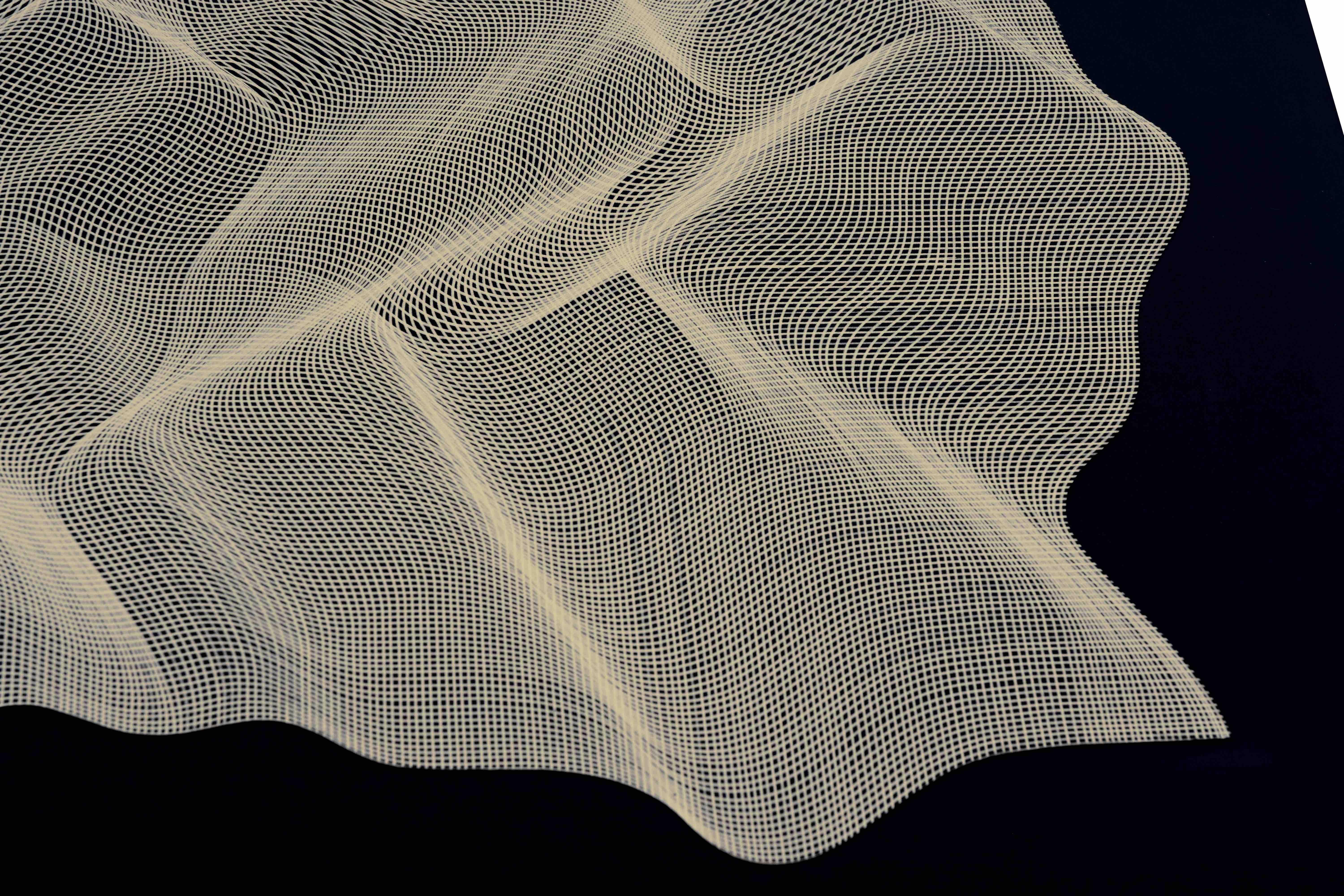 Textur Golden 2019 - Geometrische Abstrakte Textur (Geometrische Abstraktion), Painting, von Roberto Lucchetta