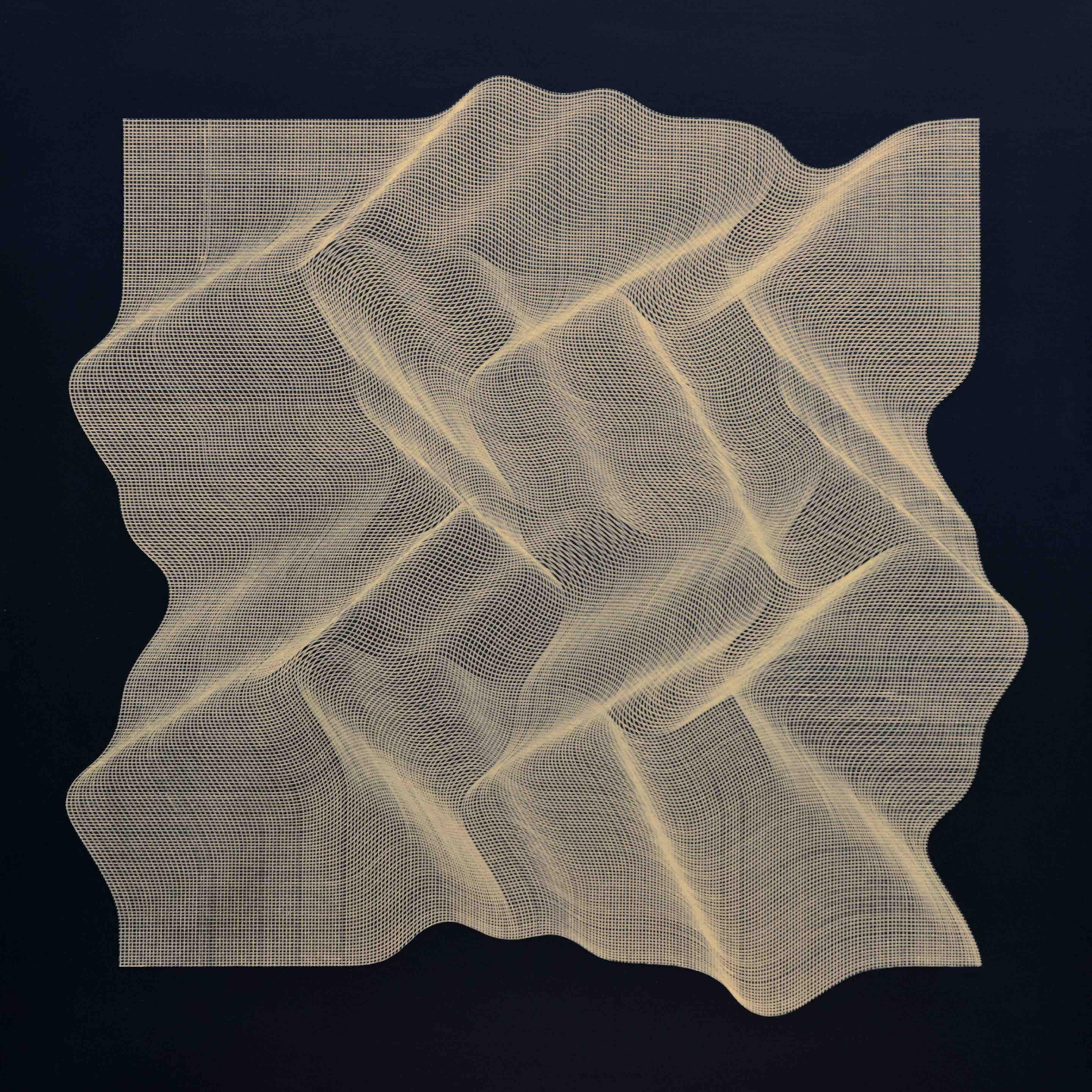 Abstract Painting di Roberto Lucchetta - Texture Golden 2019 - Astratto geometrico