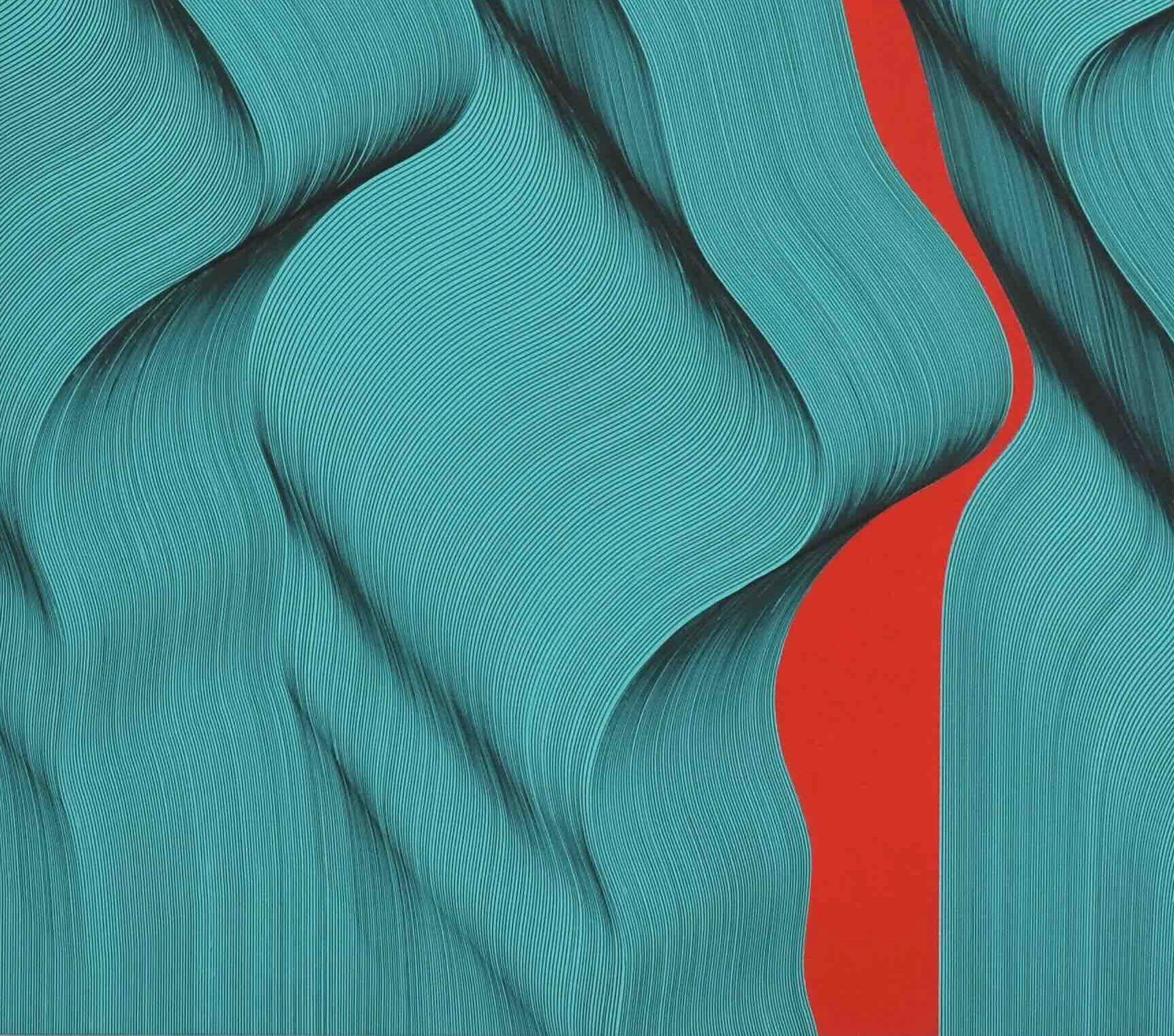 Waves 2025 - quadro astratto geometrico in vendita 5